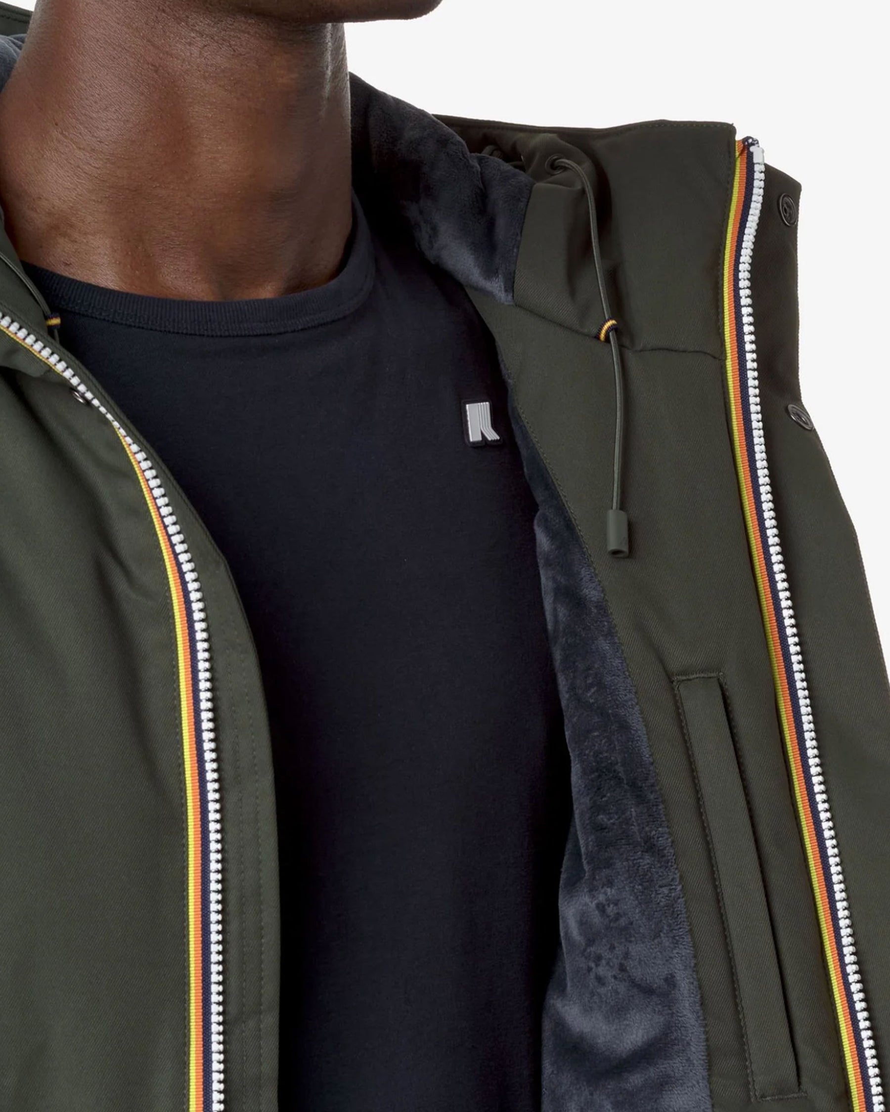Giacca Uomo K-Way Jarno Twill Marmotta Verde