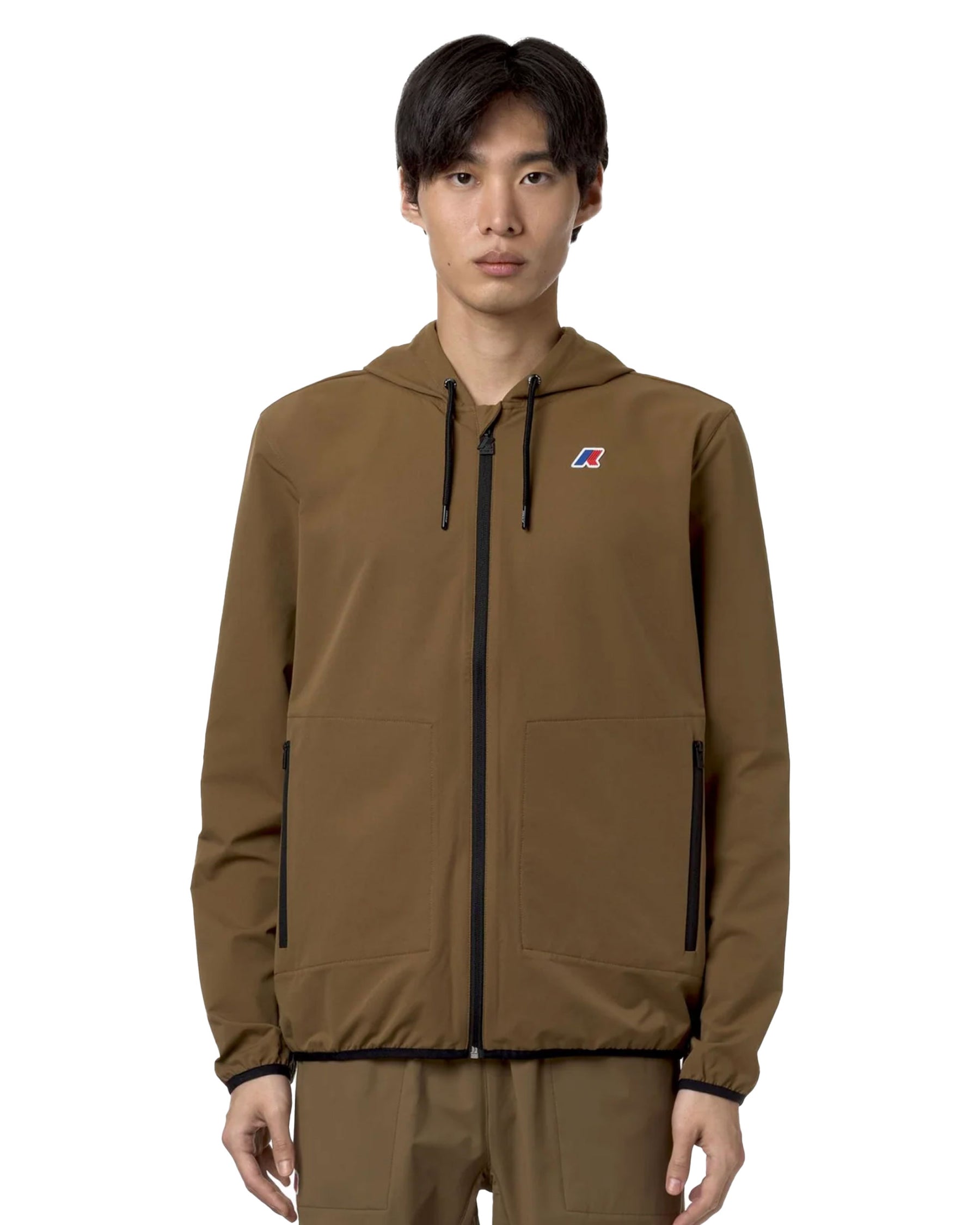 Man Jacket K-WAY Jourdain Travel Brown Corda