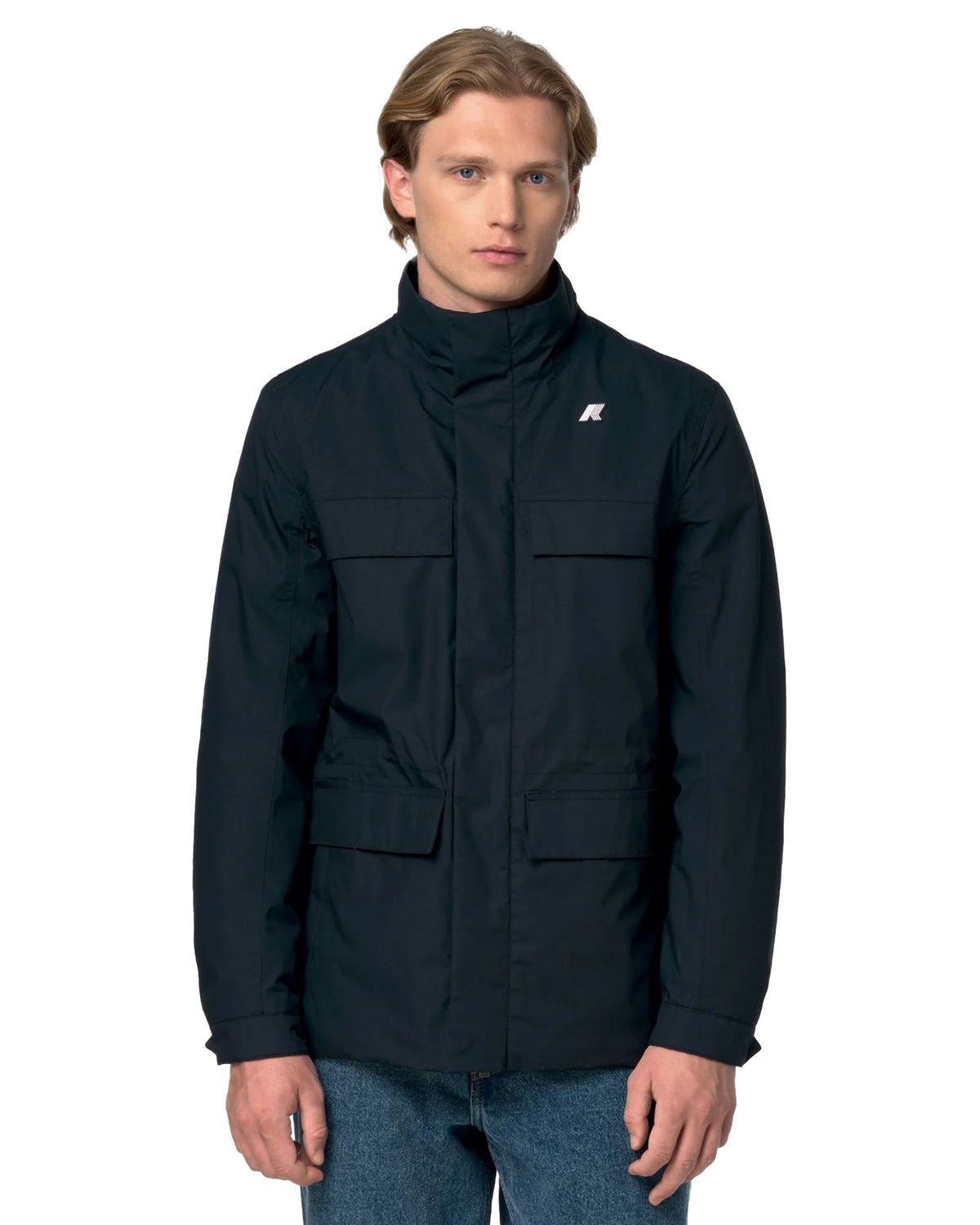 Giacca Uomo K-Way Manuene Warm Micro Canvas Man Blu