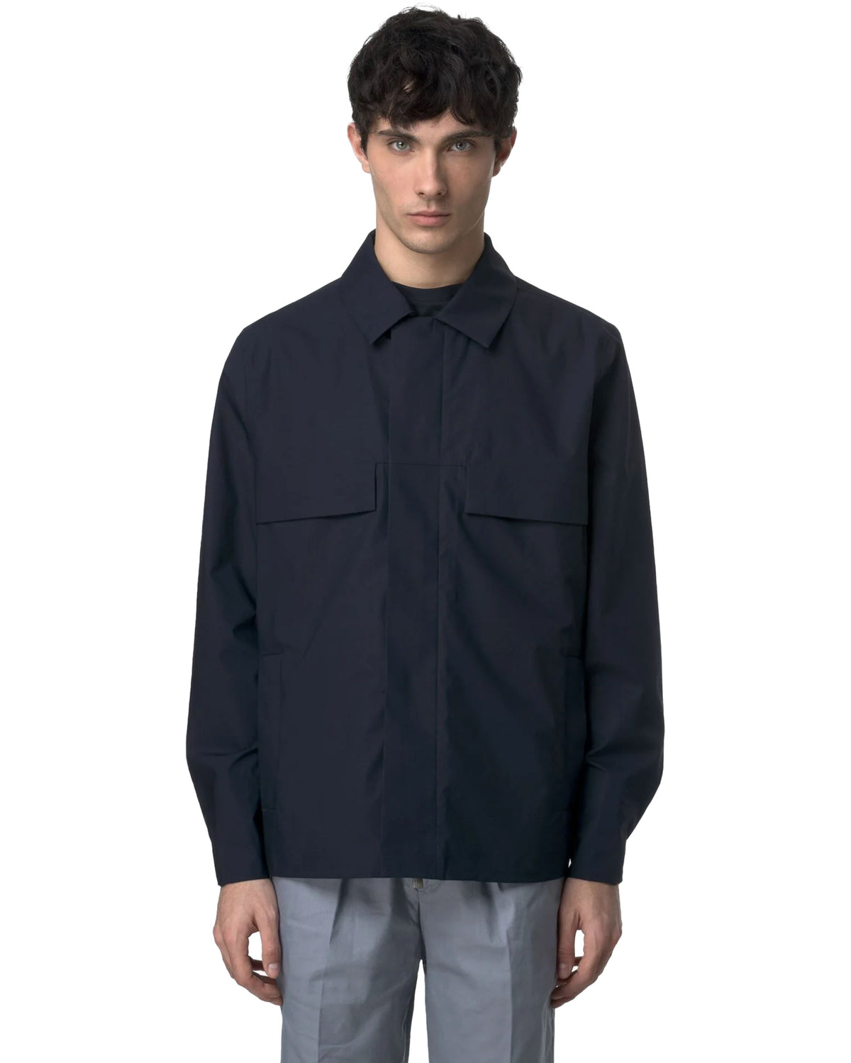 Giacca Uomo K-Way Orion 3L Poplin Blu