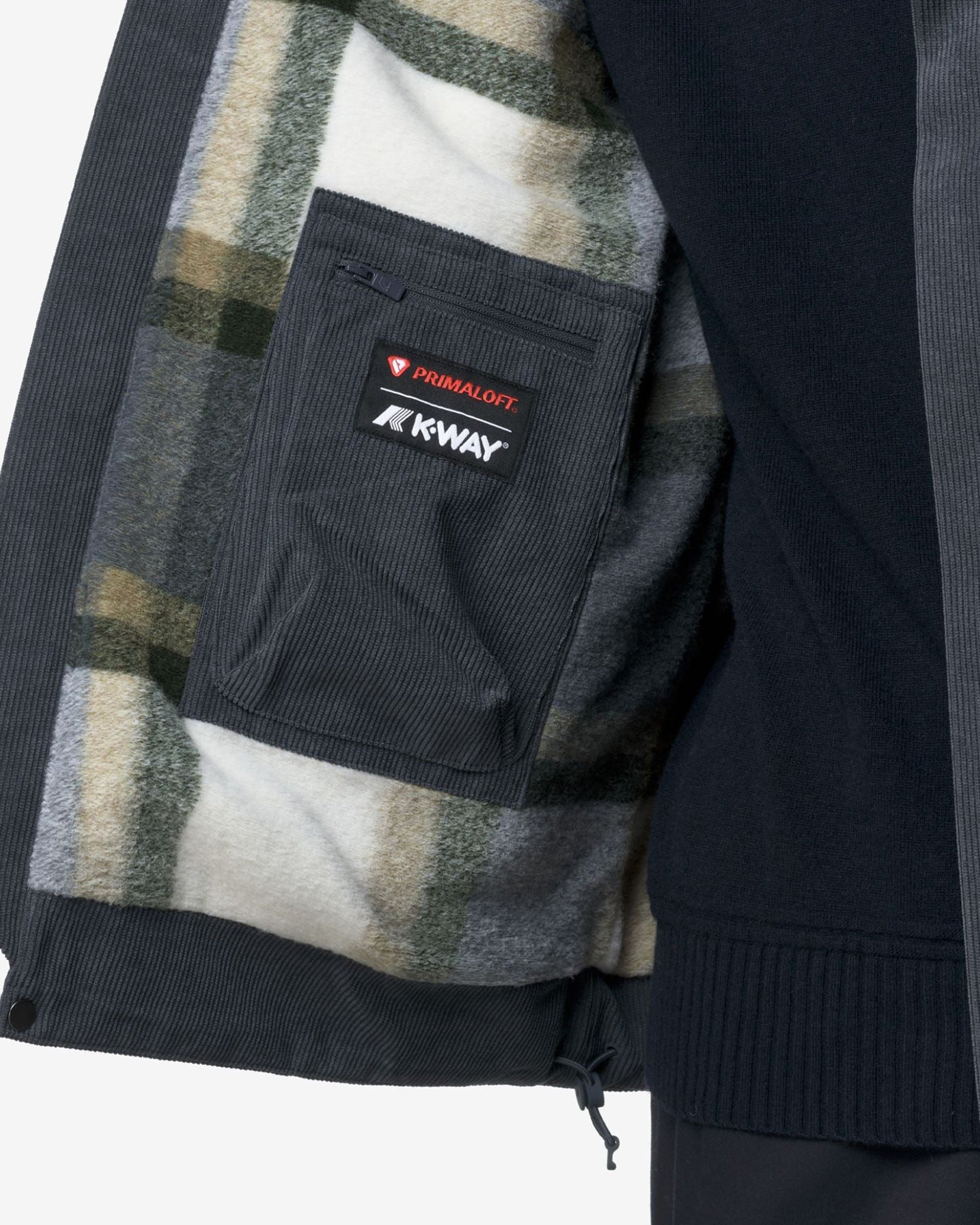 Giacca Uomo K-Way Shary Courduroy Blu Chiaro