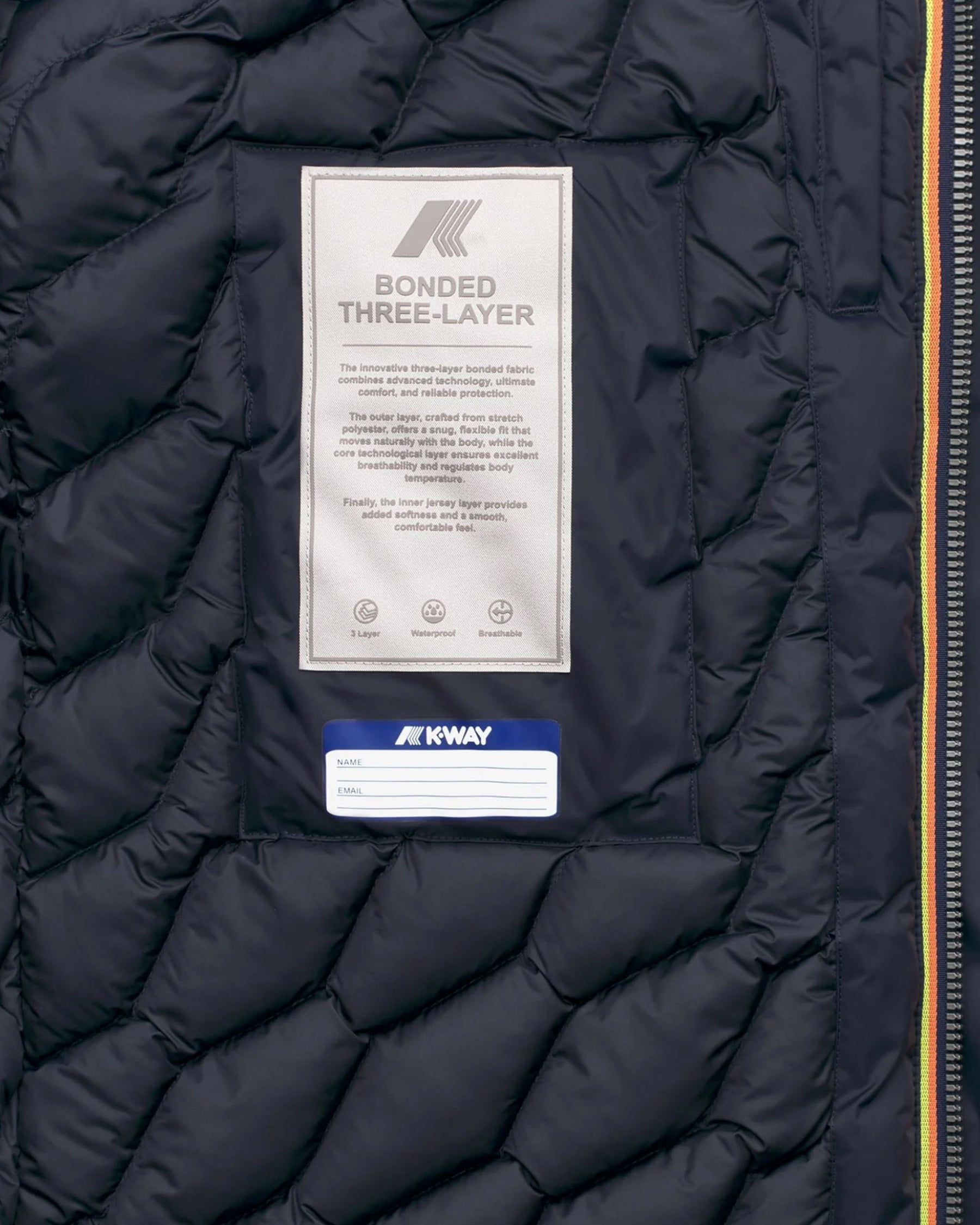 Giacca Uomo K-Way Thomal Bonded Padded Blu