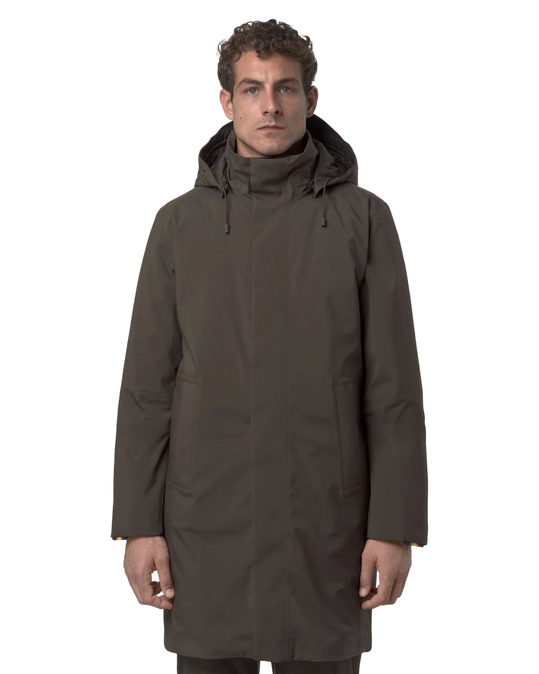 Giacca Uomo K-Way Thomal Bonded Padded Marrone