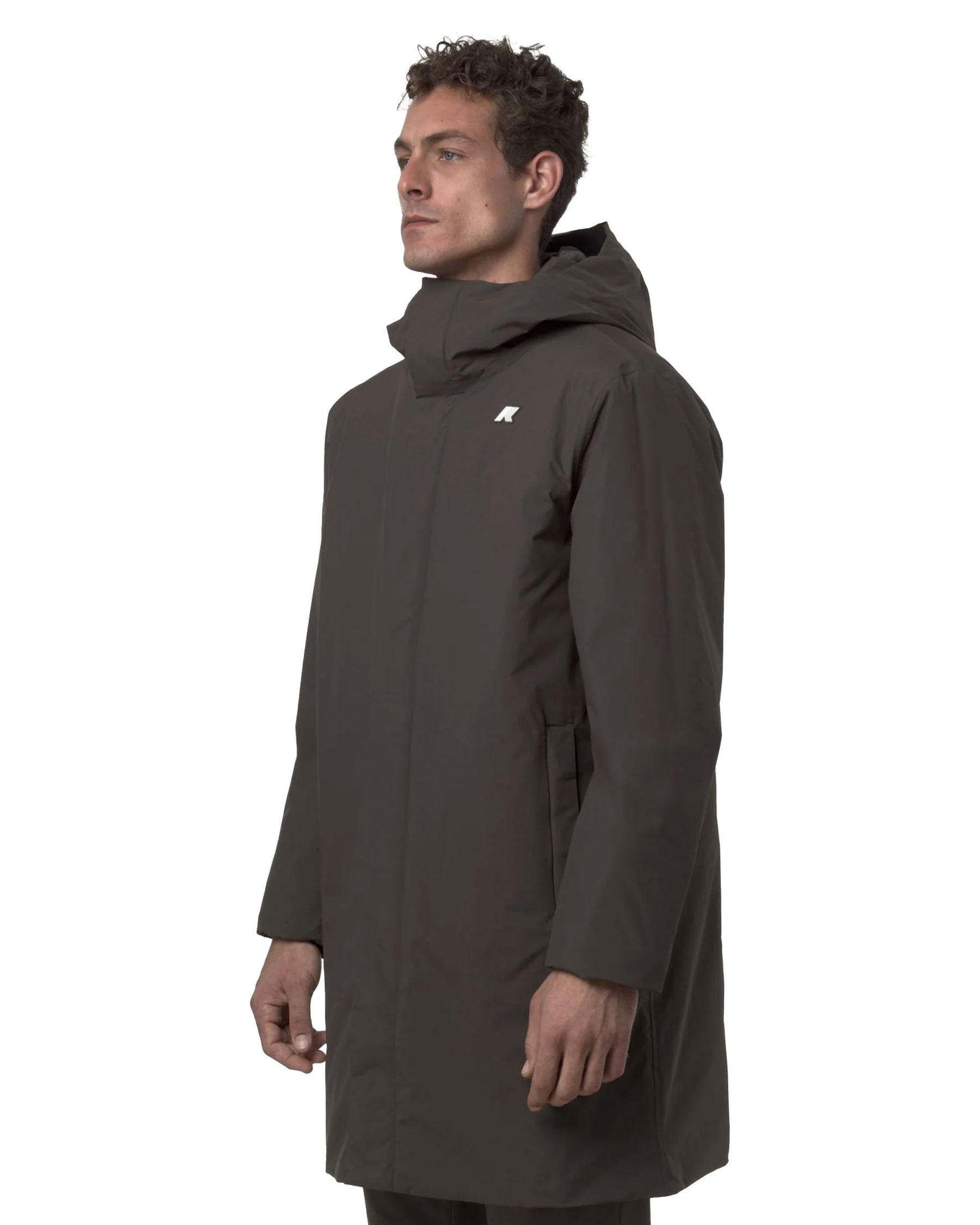 Man's Jackets K-Way Thomas Warm Ottoman Black Olive