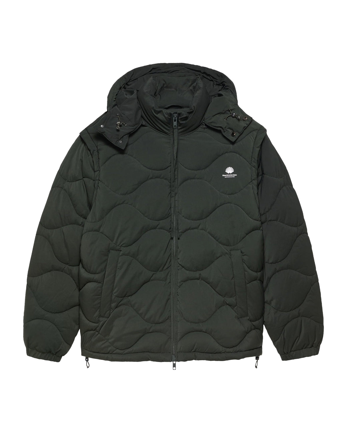 Giacca Uomo New Amsterdam Surfassociation Detachable Jacket Olive