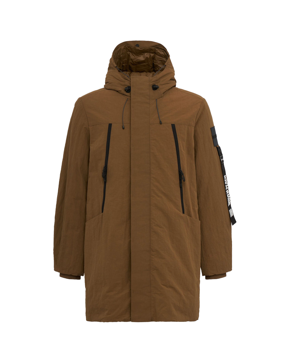 Giacca Uomo Outhere Soilmark Giubbino Lungo con Cappuccio Marrone