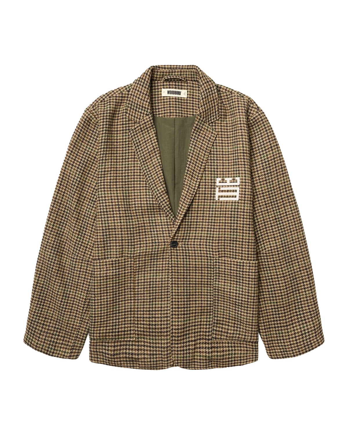 Giacca Uomo Woodbird Wbging Check Blazer Brown Green
