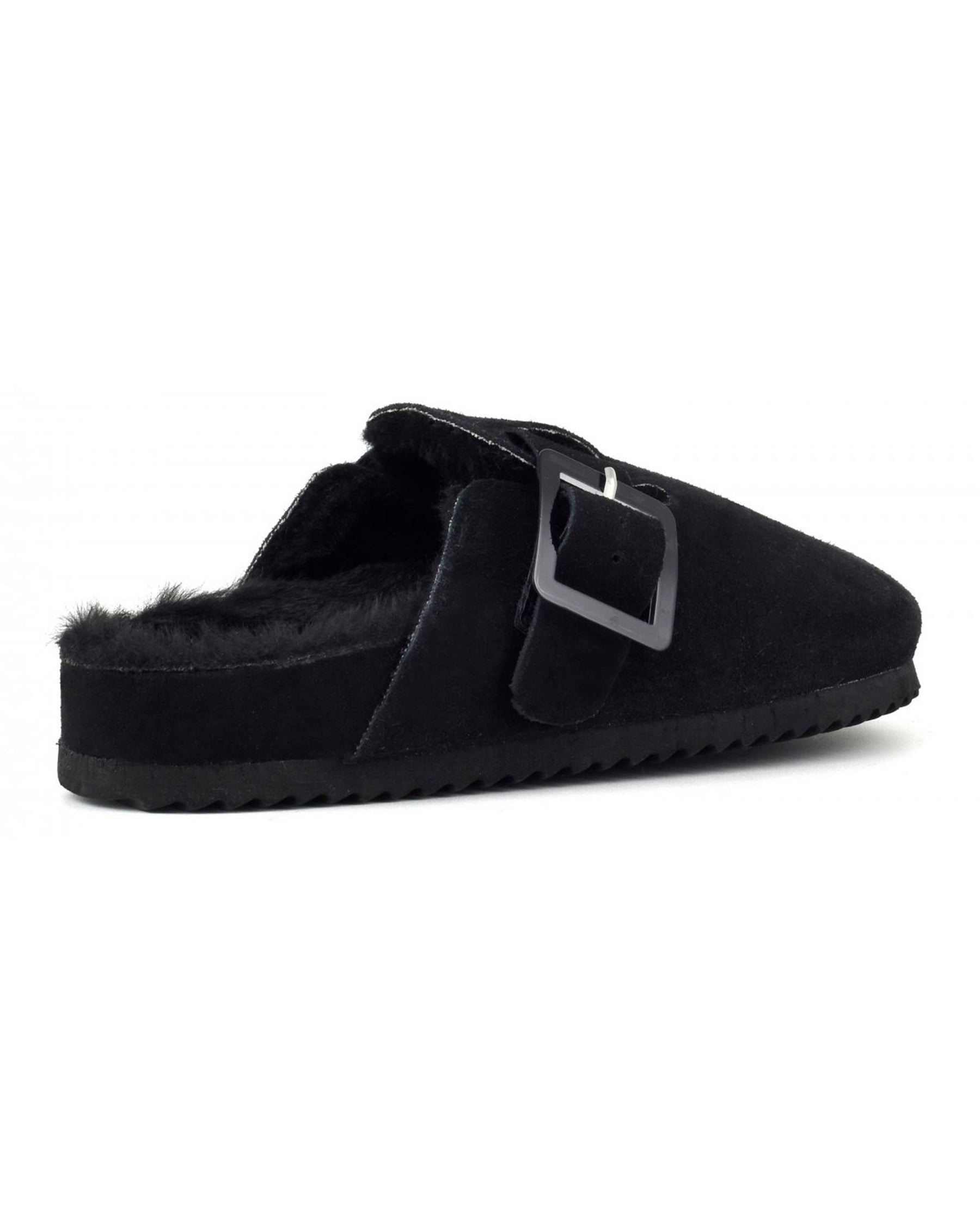 Sabot Donna Colors Of California Suede Furry Bio Closed Toe Nero