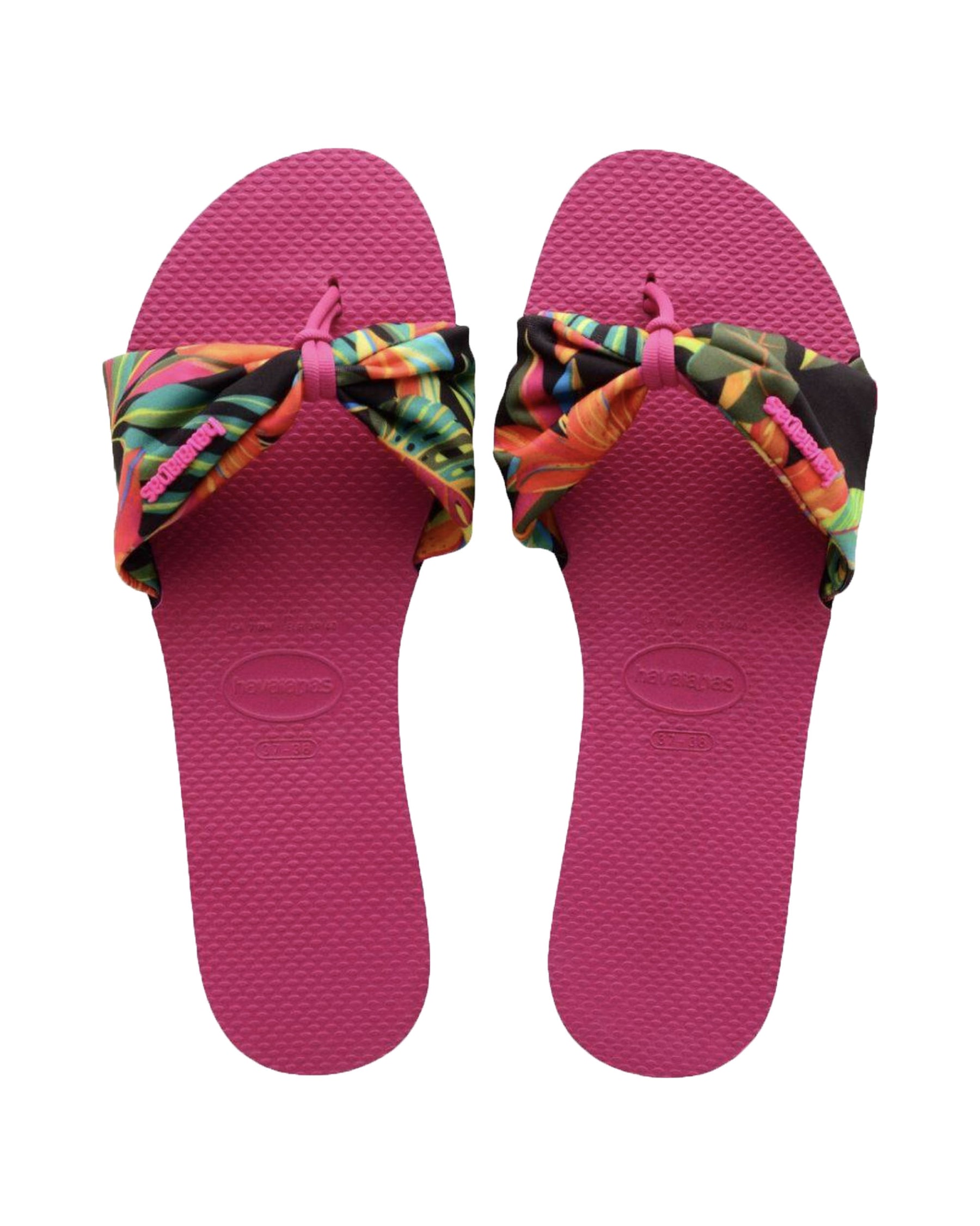 Havaianas You Saint Tropez Print Pink Electric