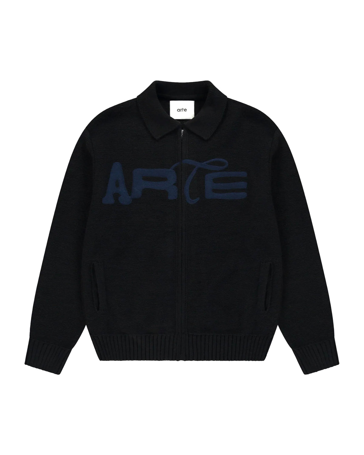 Maglione Uomo Arte Antwerp Stencil Zip Cardigan Black