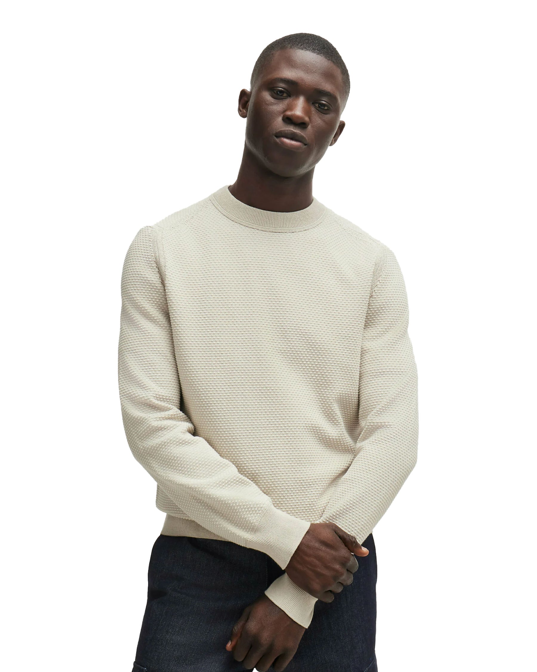 Maglione Uomo Boss Atakos Panna