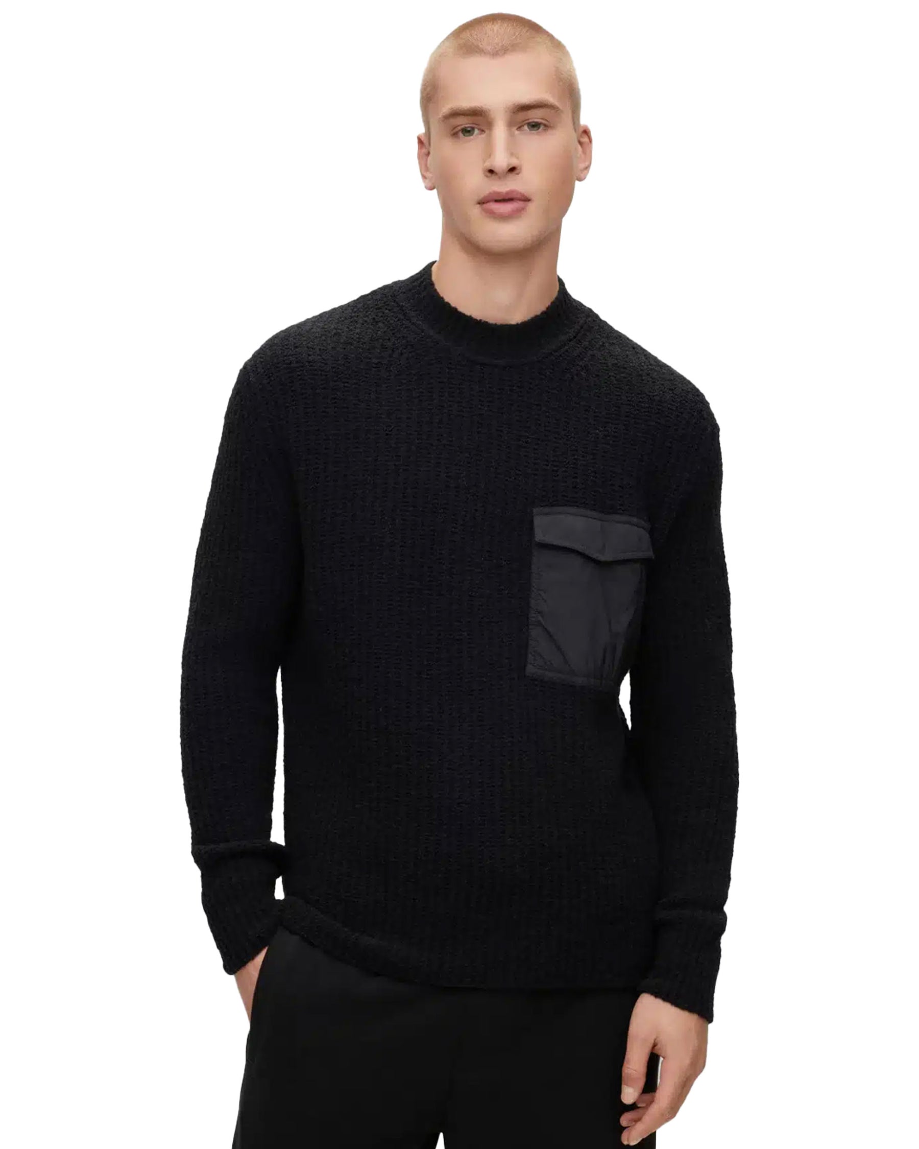 Man Sweater Boss Kaltamo Black