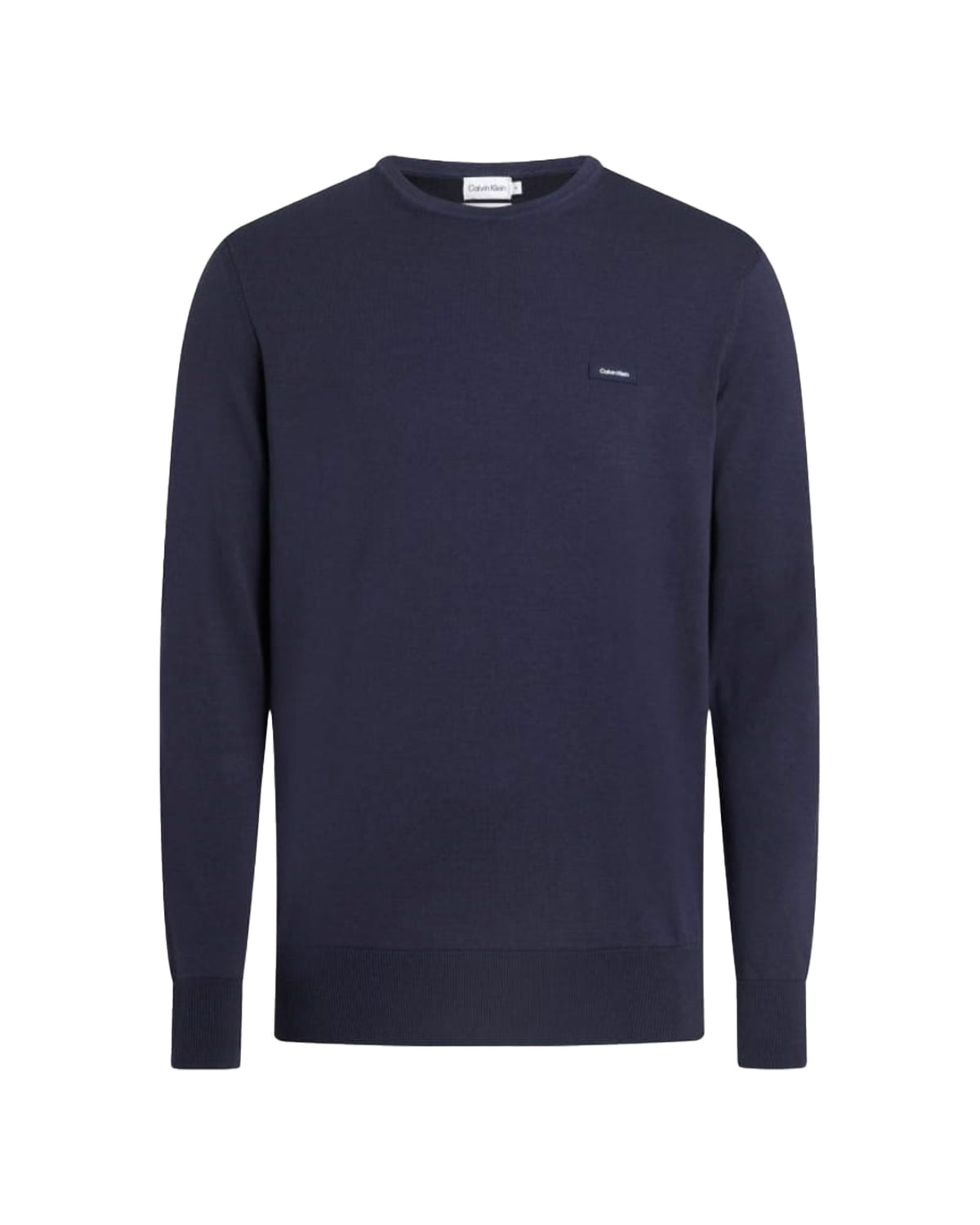Maglione Uomo Calvin Klein Cotton Silk Blend Cn Sweater Blu