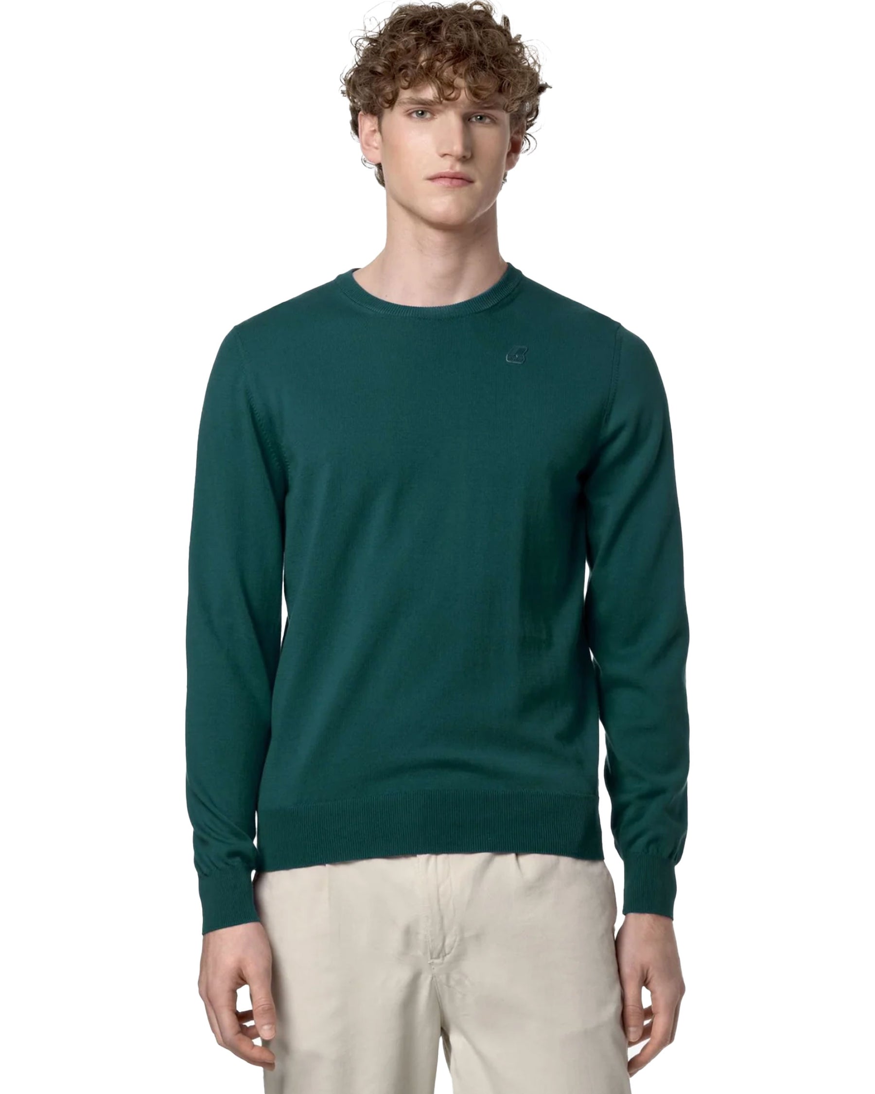 Maglione Uomo K-Way Sebastien Cotton Ps Green Dk