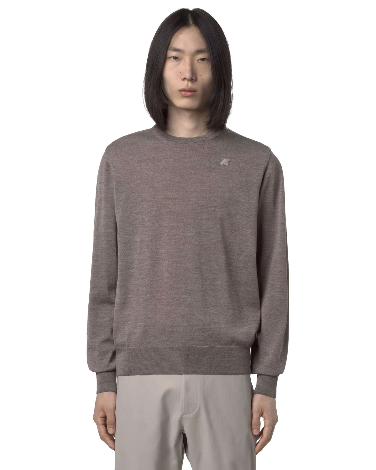 Maglione Uomo K-Way Sebastien Merino Beige Taupe