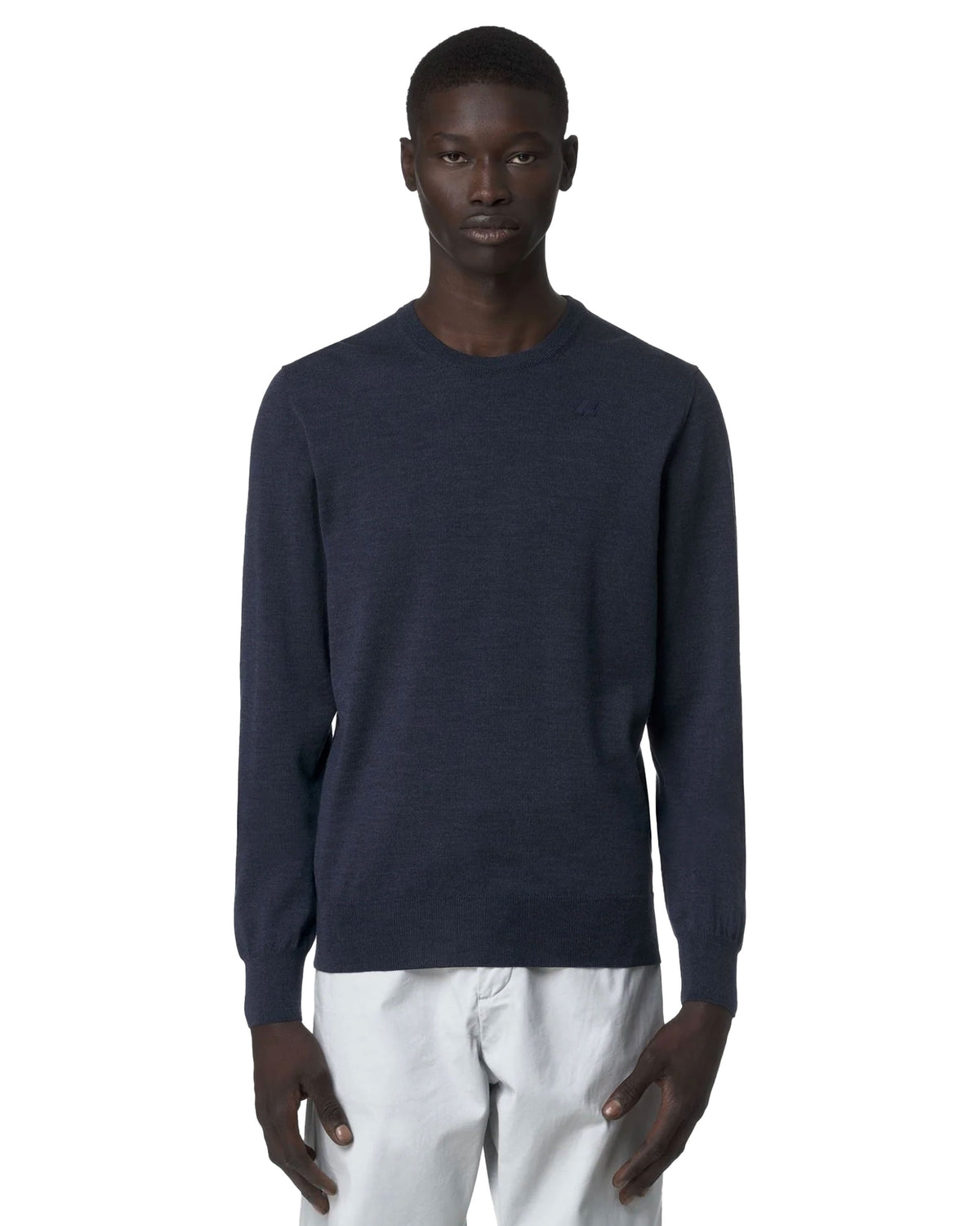 Maglione Uomo K-Way Sebastien Merino Blu Faded Mel