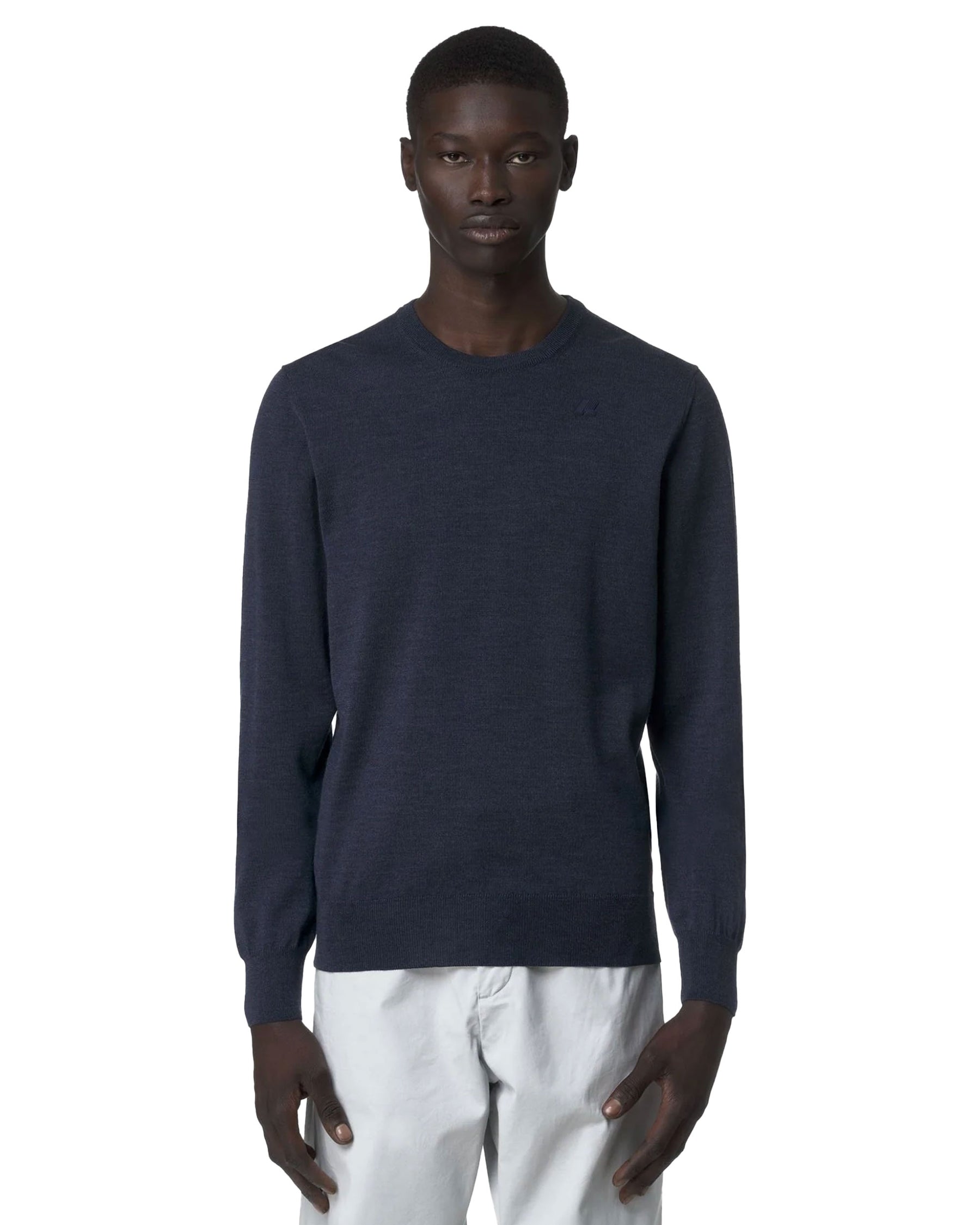 Man's Sweaters K-Way Sebastien Merino Blue Faded Mel