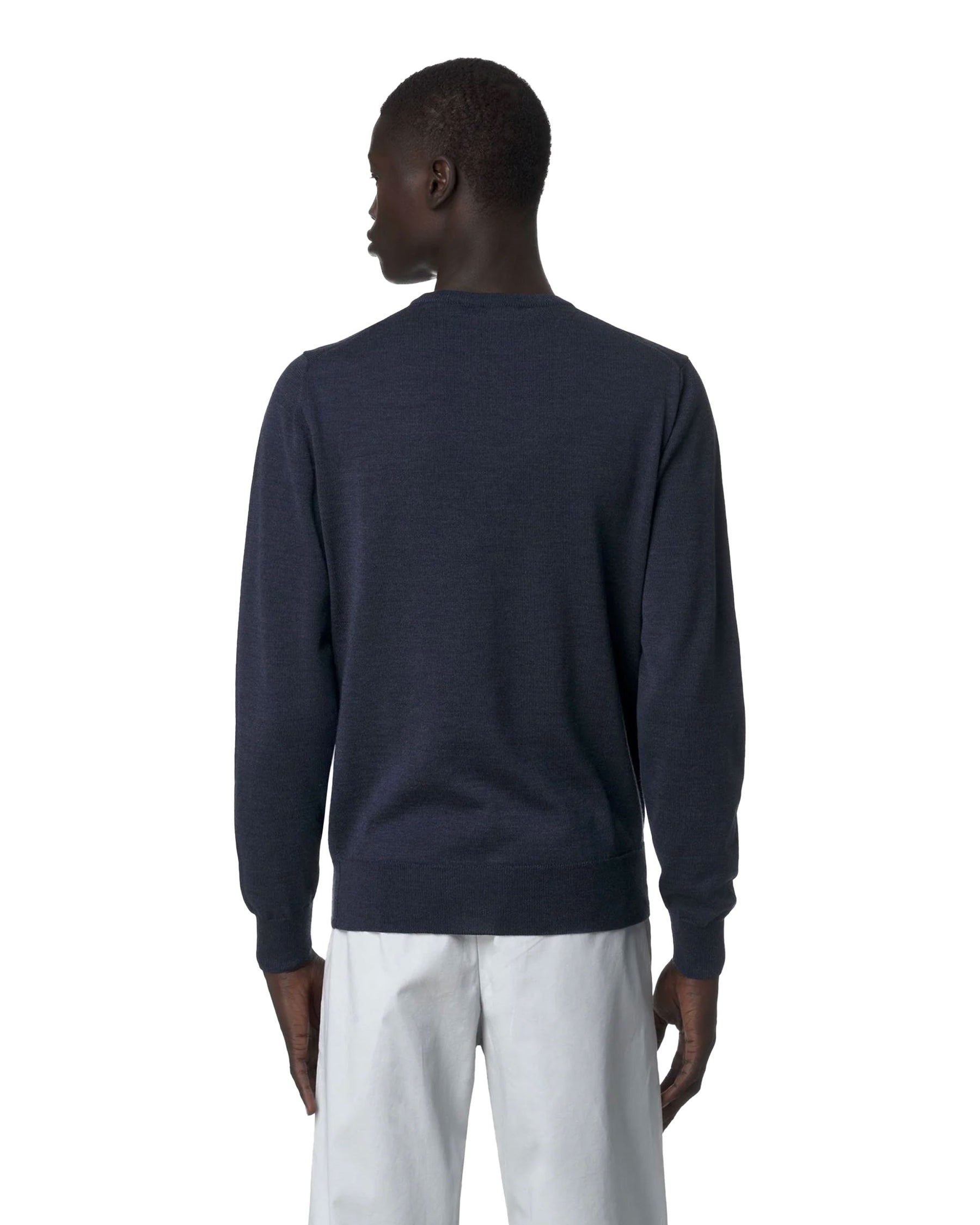 Man's Sweaters K-Way Sebastien Merino Blue Faded Mel