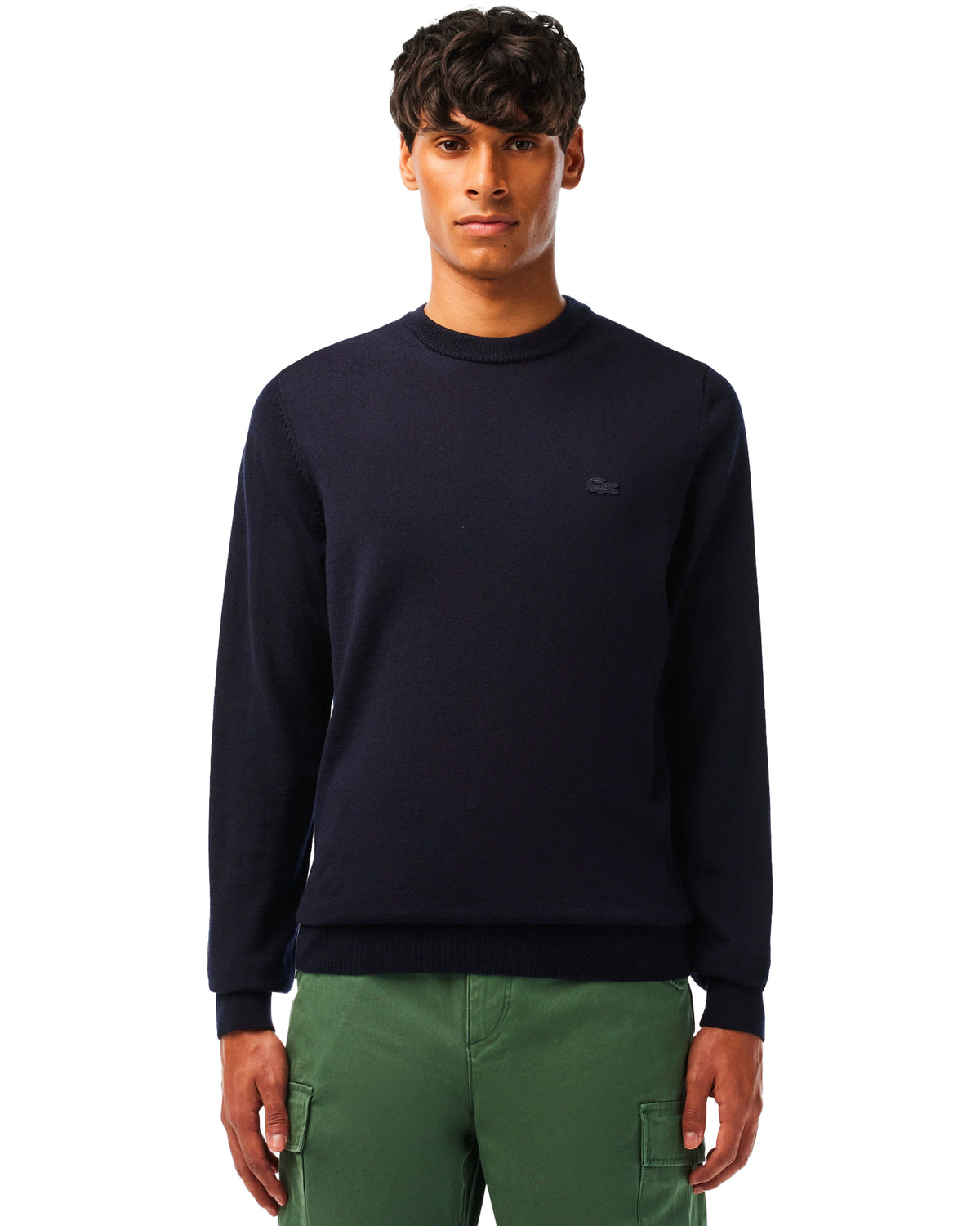 Man Sweater Lacoste Basic Blue