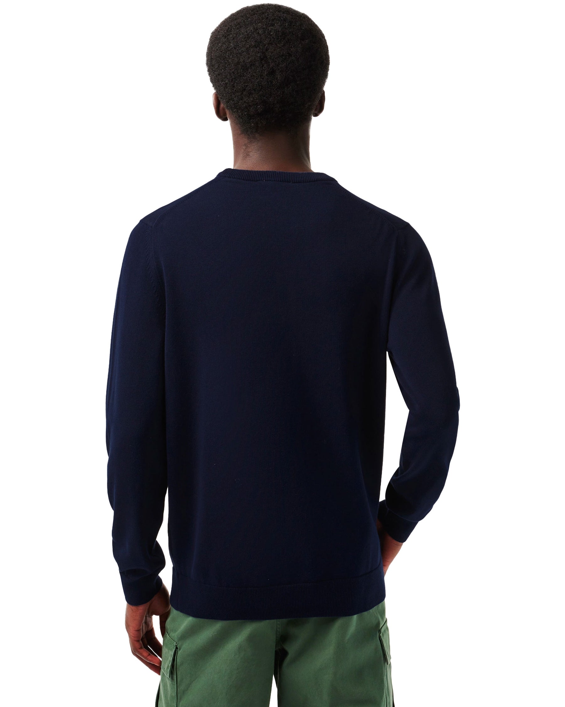 Maglione Uomo Lacoste Basic Logo Blu