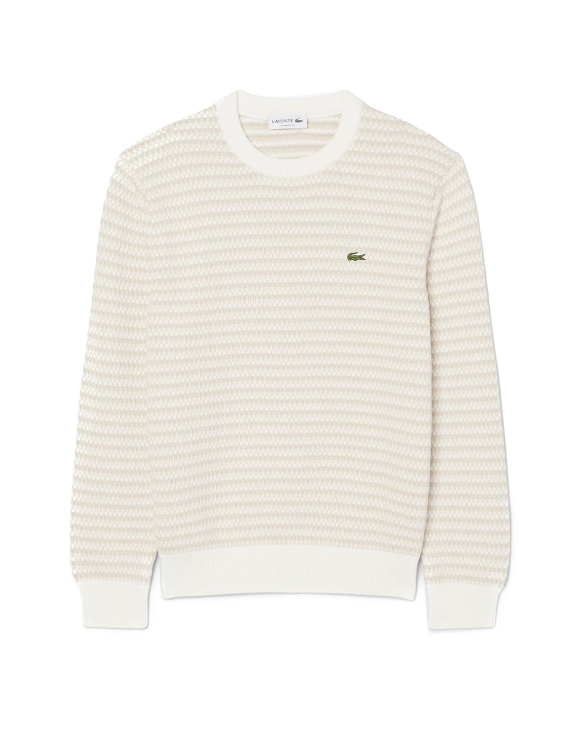 Maglione Uomo Lacoste Jacquard Beige