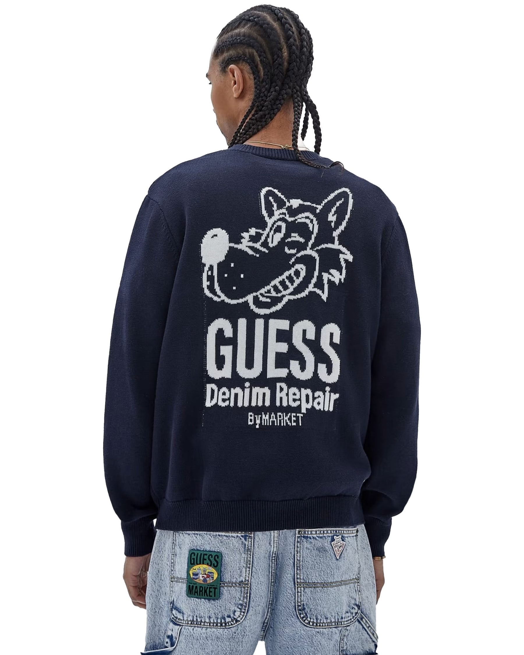 Man Sweater Market x Guess Originals Uniform Blue