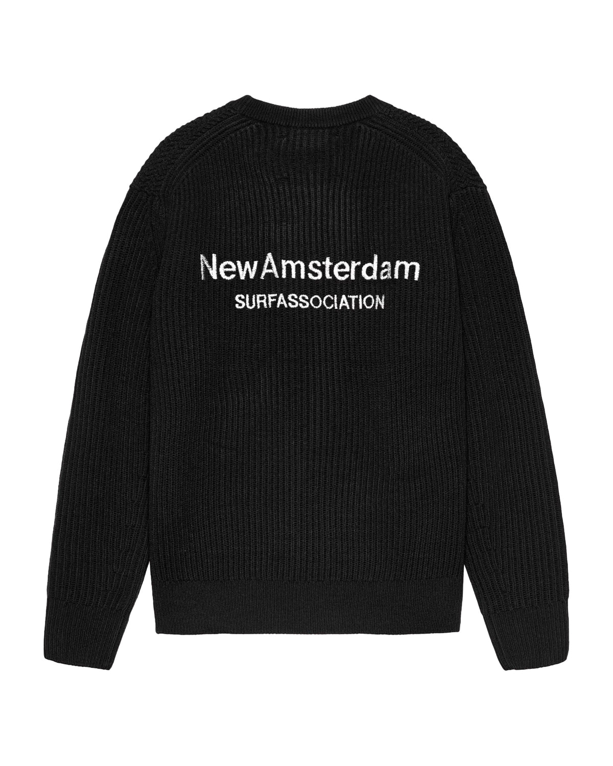 Maglione Uomo New Amsterdam Surfassociation Knitted Crewneck Nero