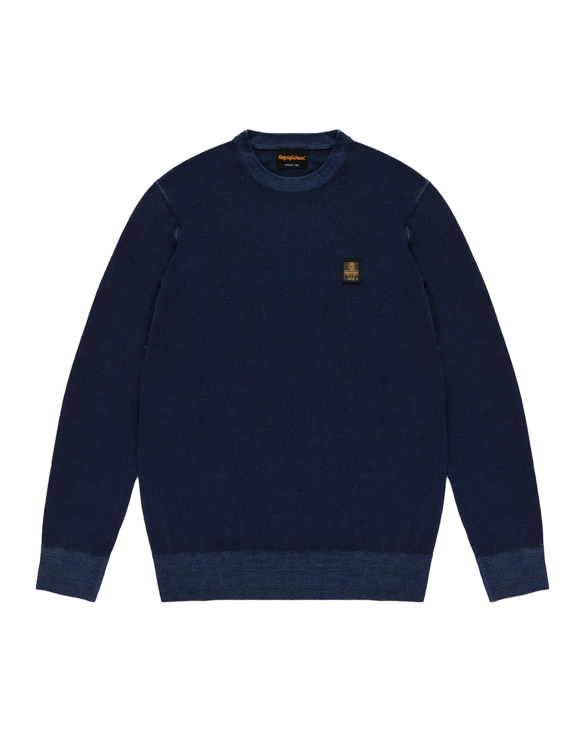 Man's Sweaters RefrigiWear Bennet Stone Washed Blue