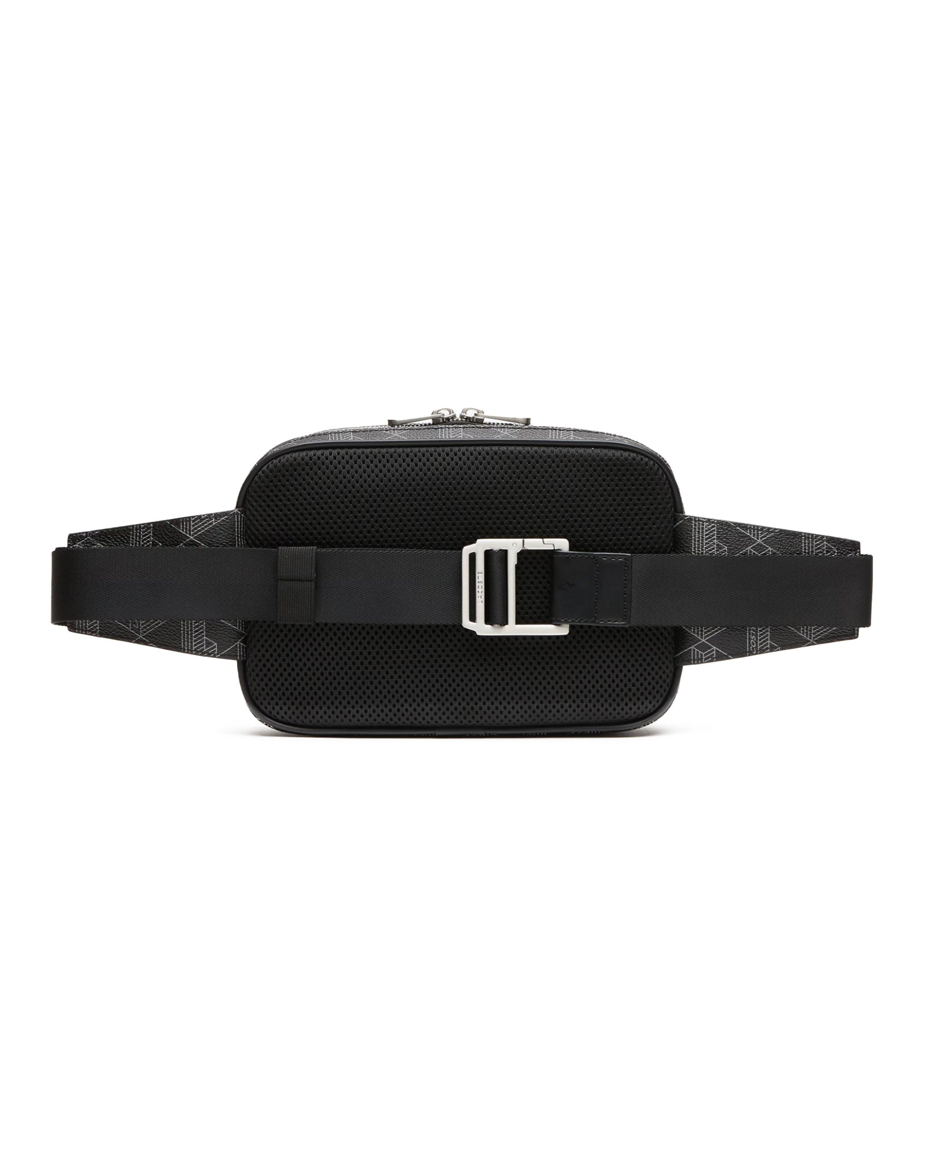 Pouch Lacoste Monogram Noir Gris Waist Bag