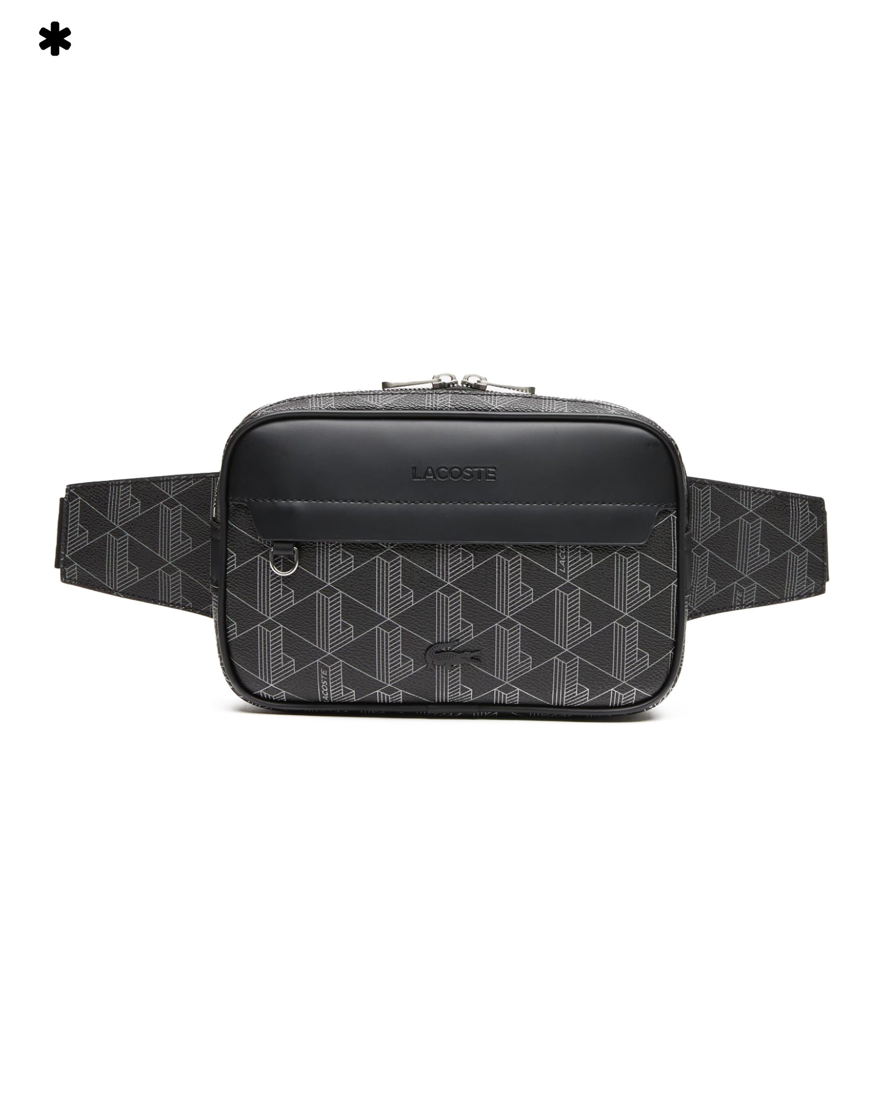 Pouch Lacoste Monogram Noir Gris Waist Bag