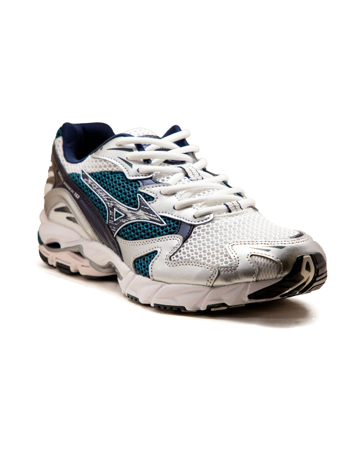 Mizuno Wave Rider 10 White-Baritone Blue-Deep Teal