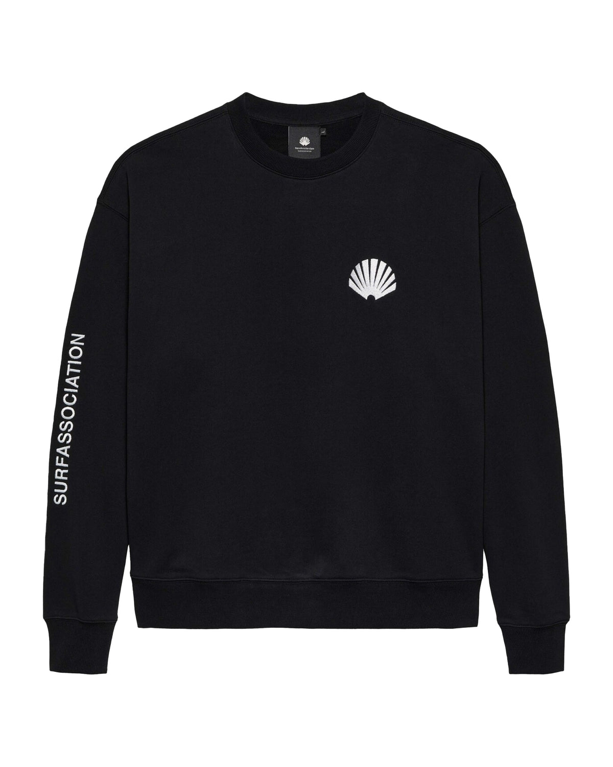 New Amsterdam Surfassociation Logo Crewneck Black-White
