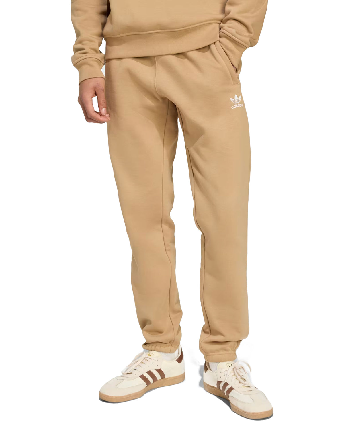 Pantalone Uomo Adidas Basic Logo Beige