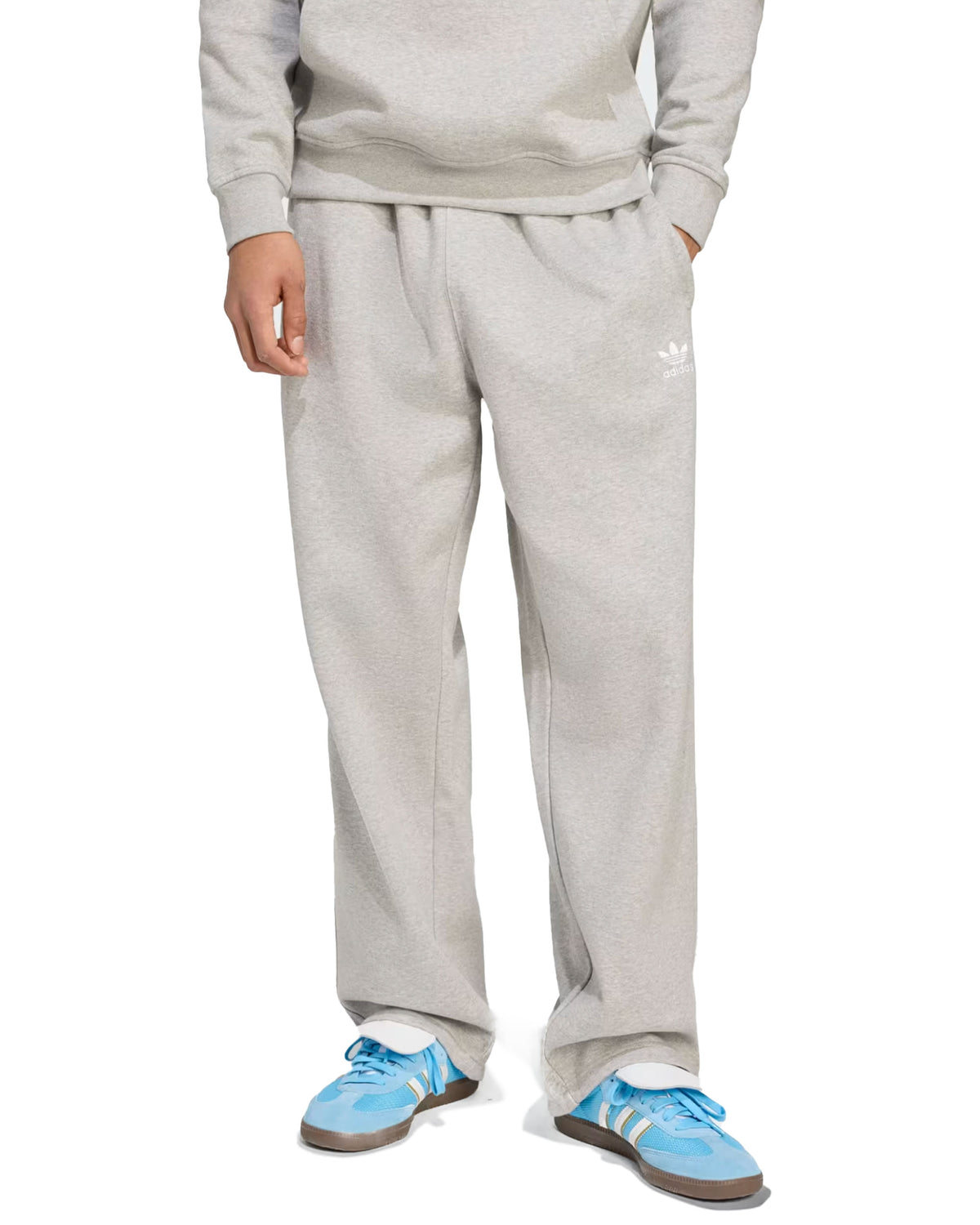 Pantalone Uomo Adidas Ess Open Pt Mgreyh-White