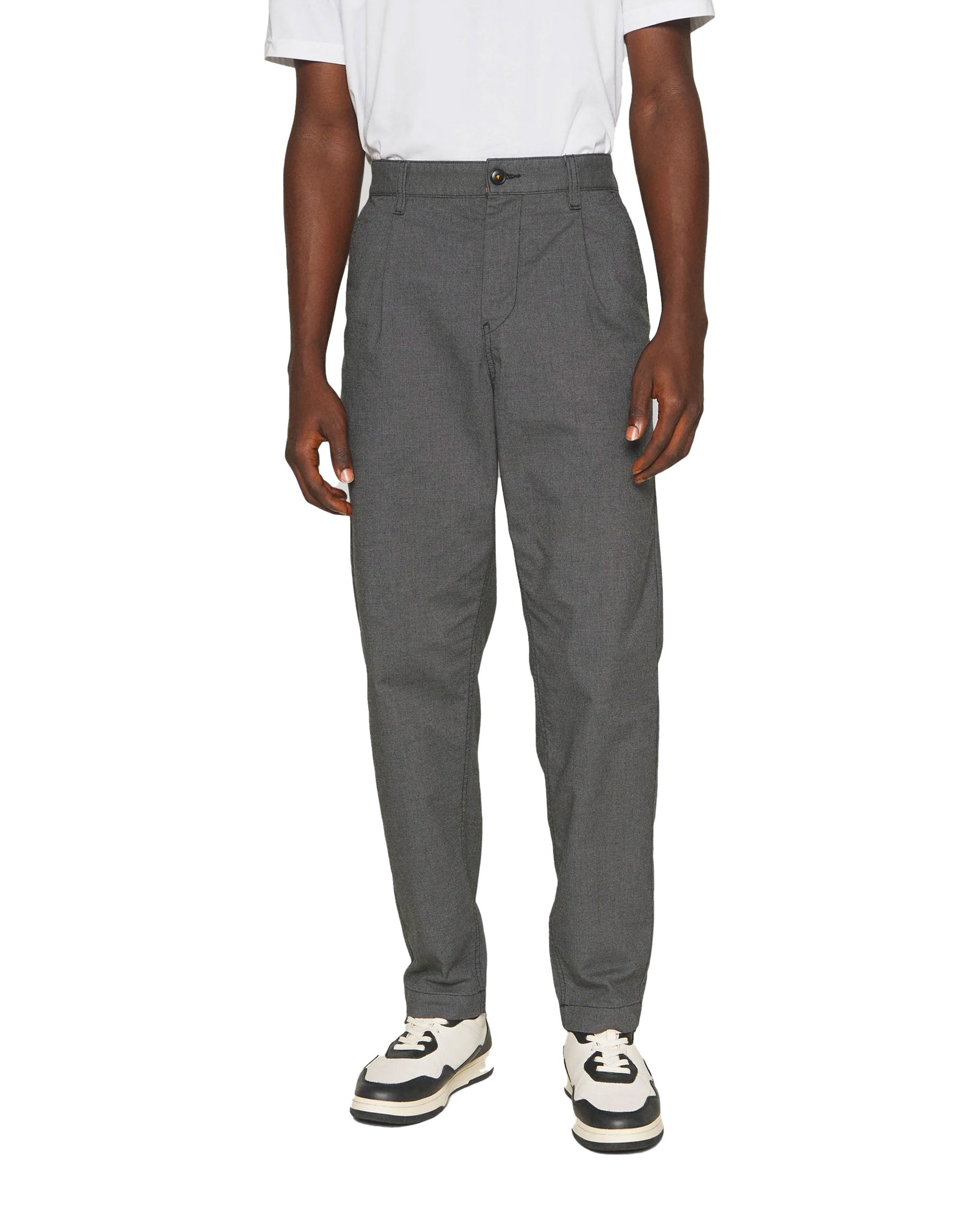 Pantalone Uomo Boss Chino Shyne Grigio Scuro