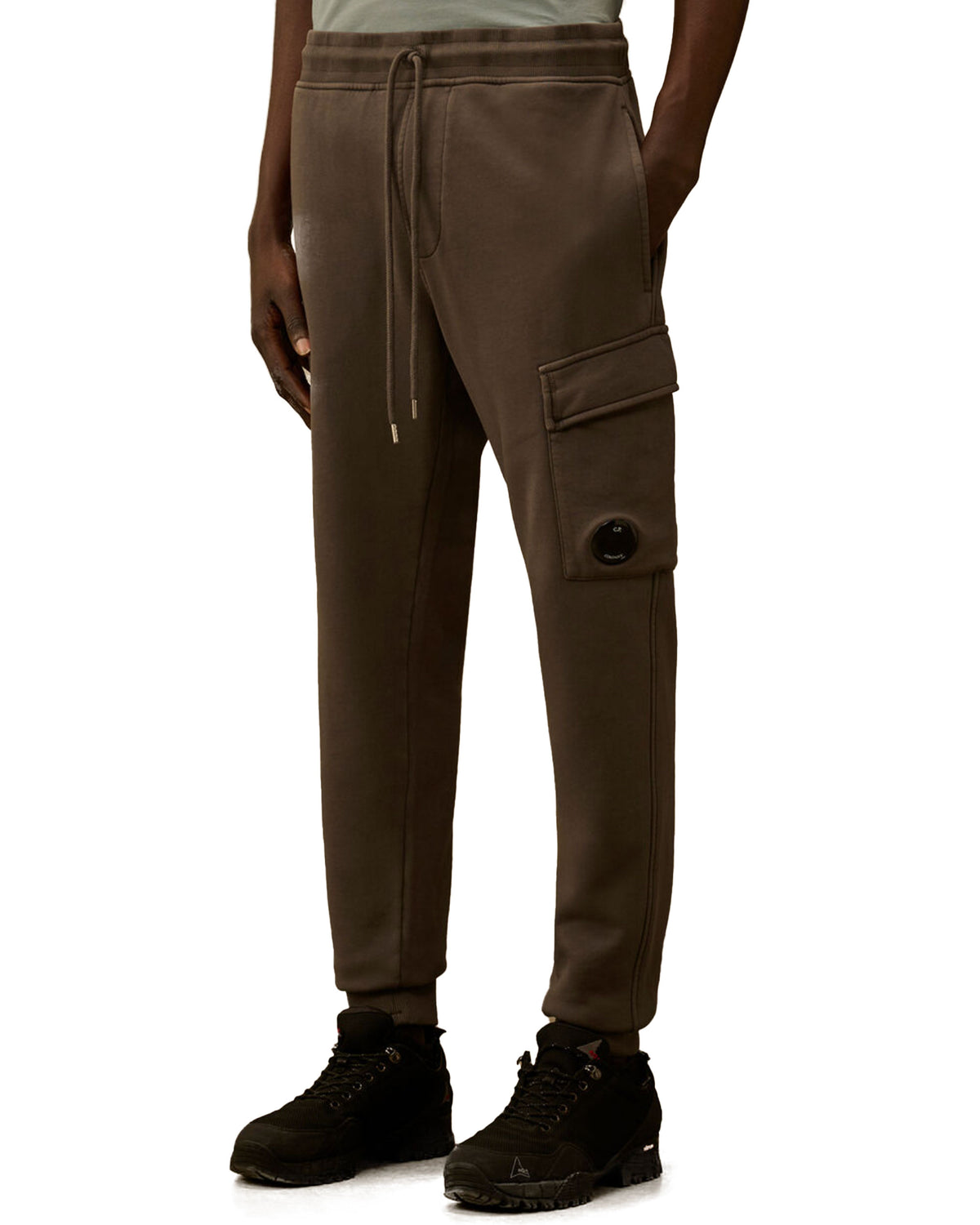 Pantalone Uomo Cotton Diagonal Fleece Lens Grigio Scuro