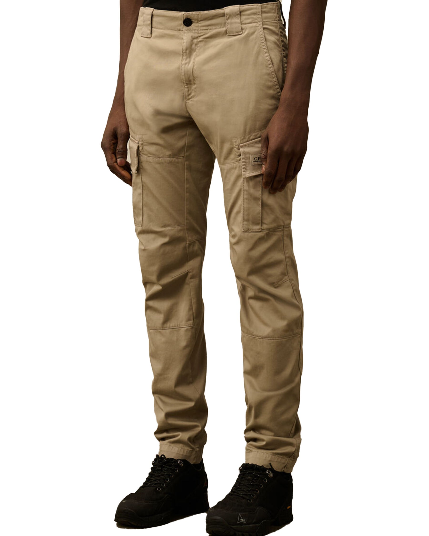 CP Company Sateen Stretch Cargo Logo Pants Vintage Khaki