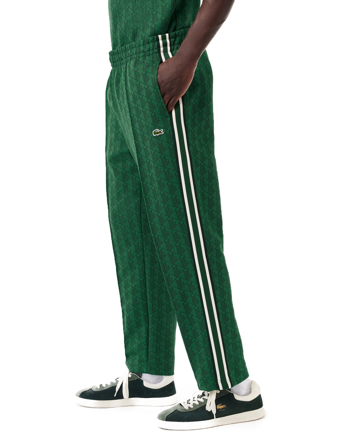 Pantalone Uomo Lacoste Jaquard Verde