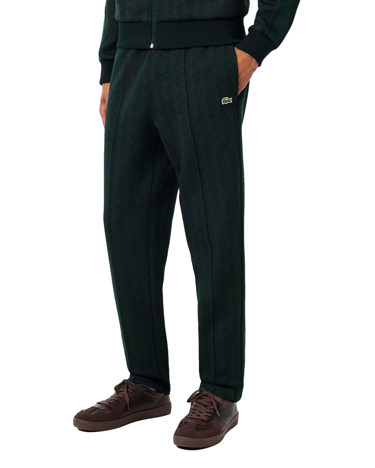 Men's Lacoste Monogram Dark Green Trousers