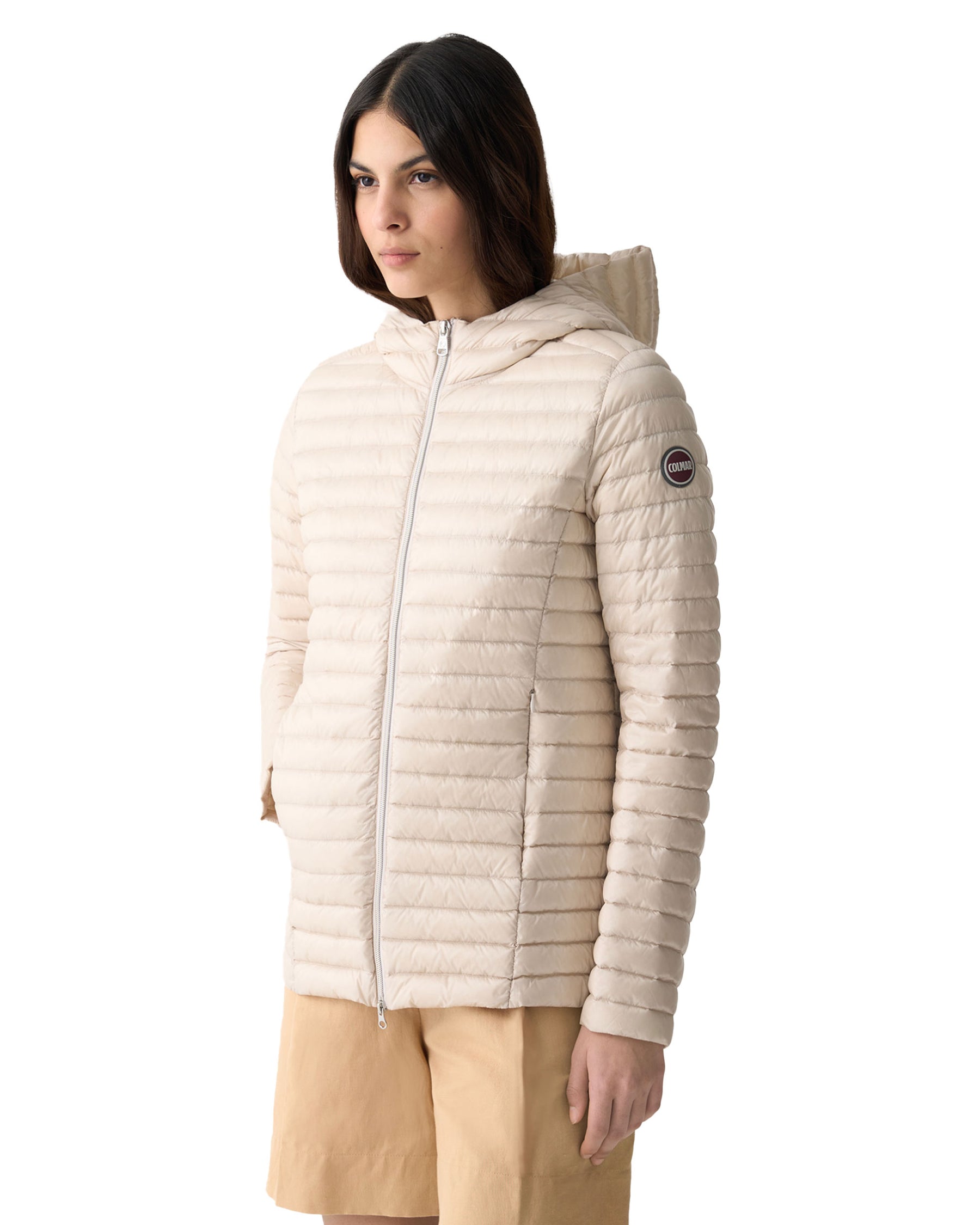 Piumino Donna 100 Grammi Colmar Originals Medio Lungo Beige