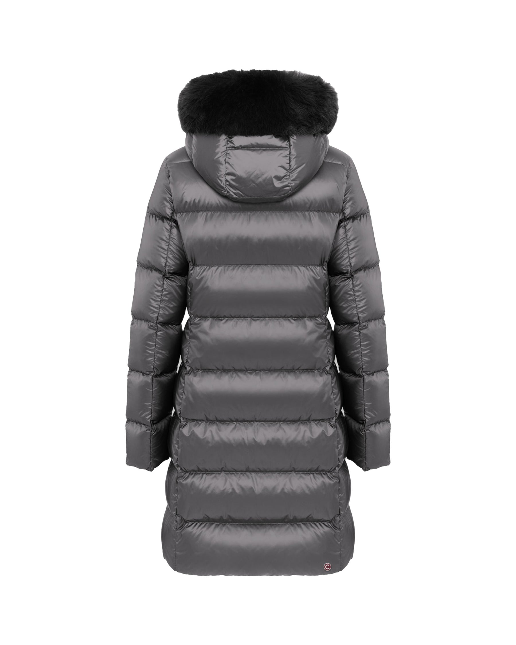 Piumino Lungo Donna Colmar Originals Con Pelliccia Grigio