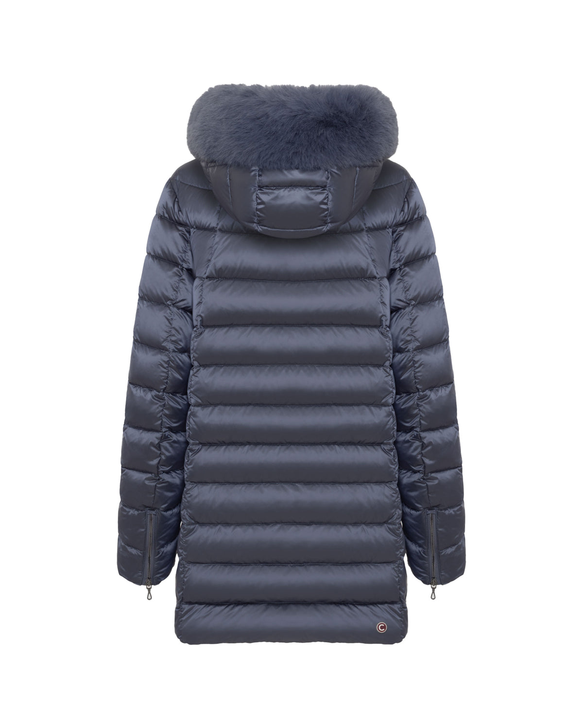 Piumino Lungo Donna Colmar Originals Con Pelliccia Sintetica Blu