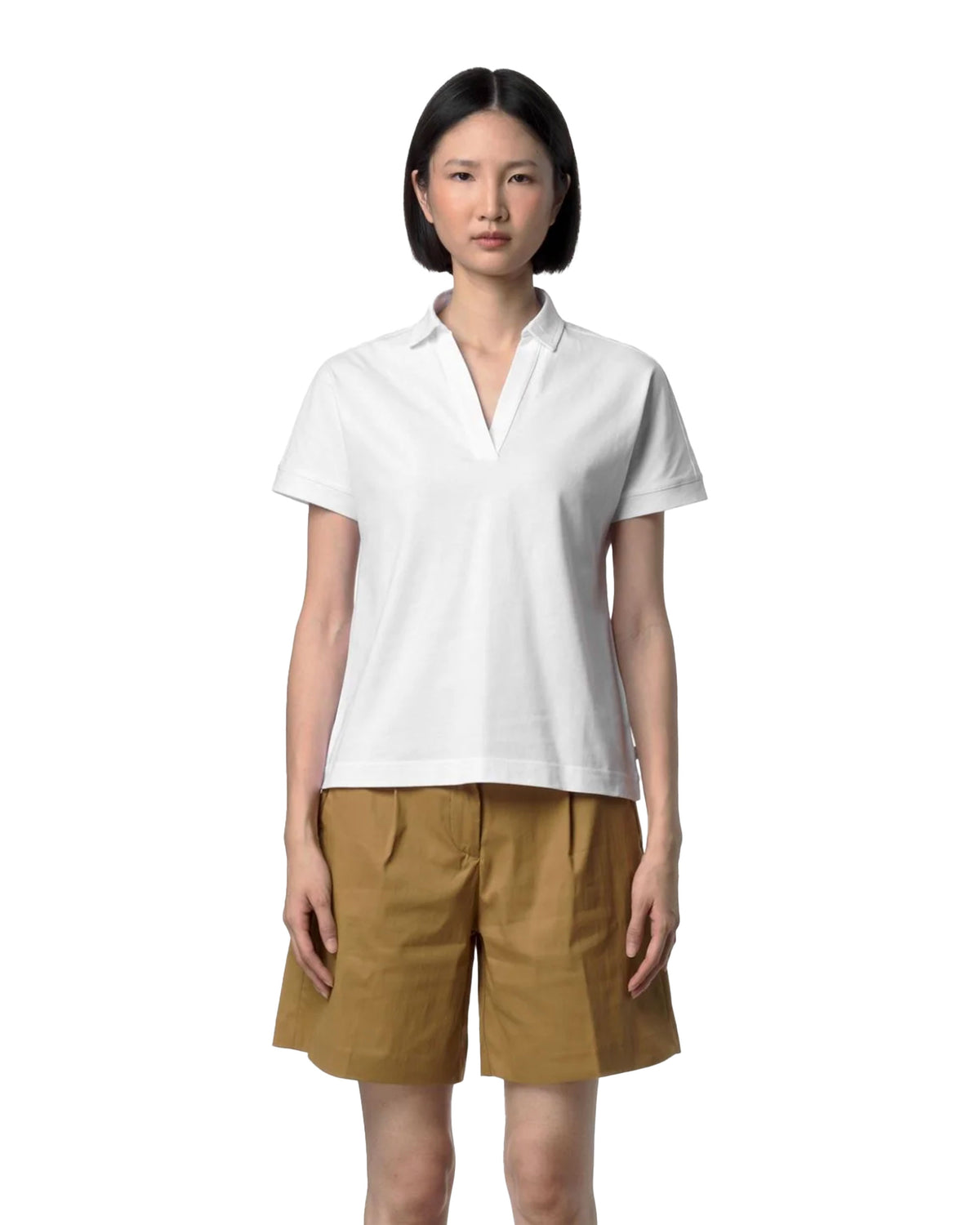 Polo Donna K-Way Iselie Jersey Bianco