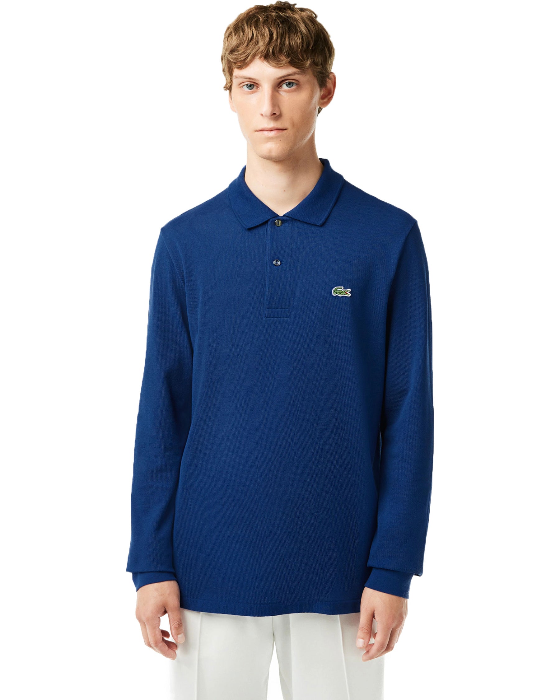 Long Sleeve Polo Shirt Lacoste Blue