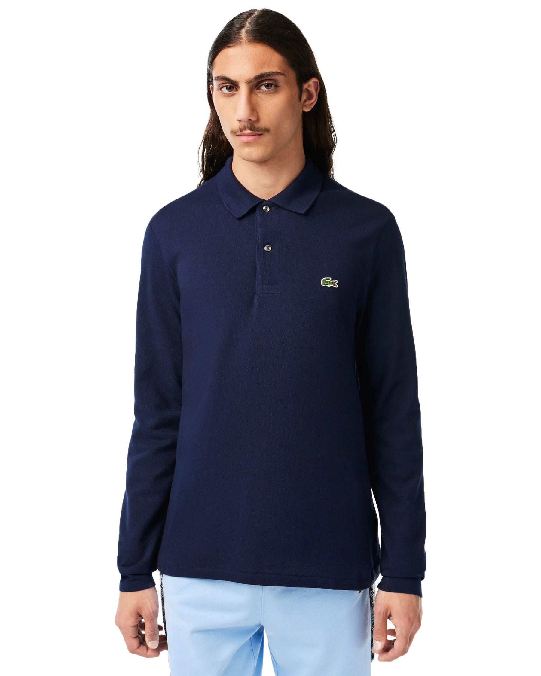 Polo Manica Lunga Uomo Lacoste Blu Scuro