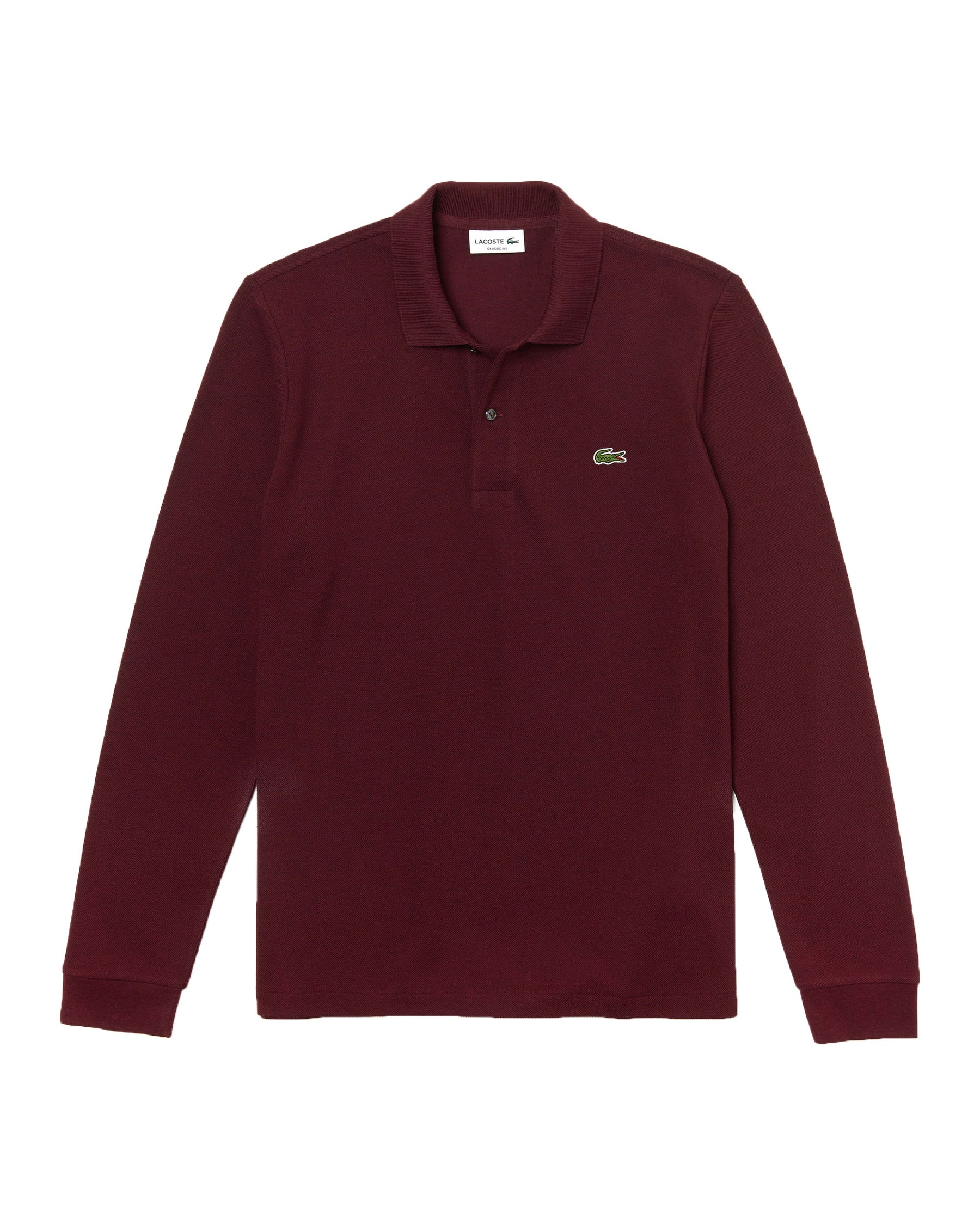 Polo Manica Lunga Uomo Lacoste Bordeaux