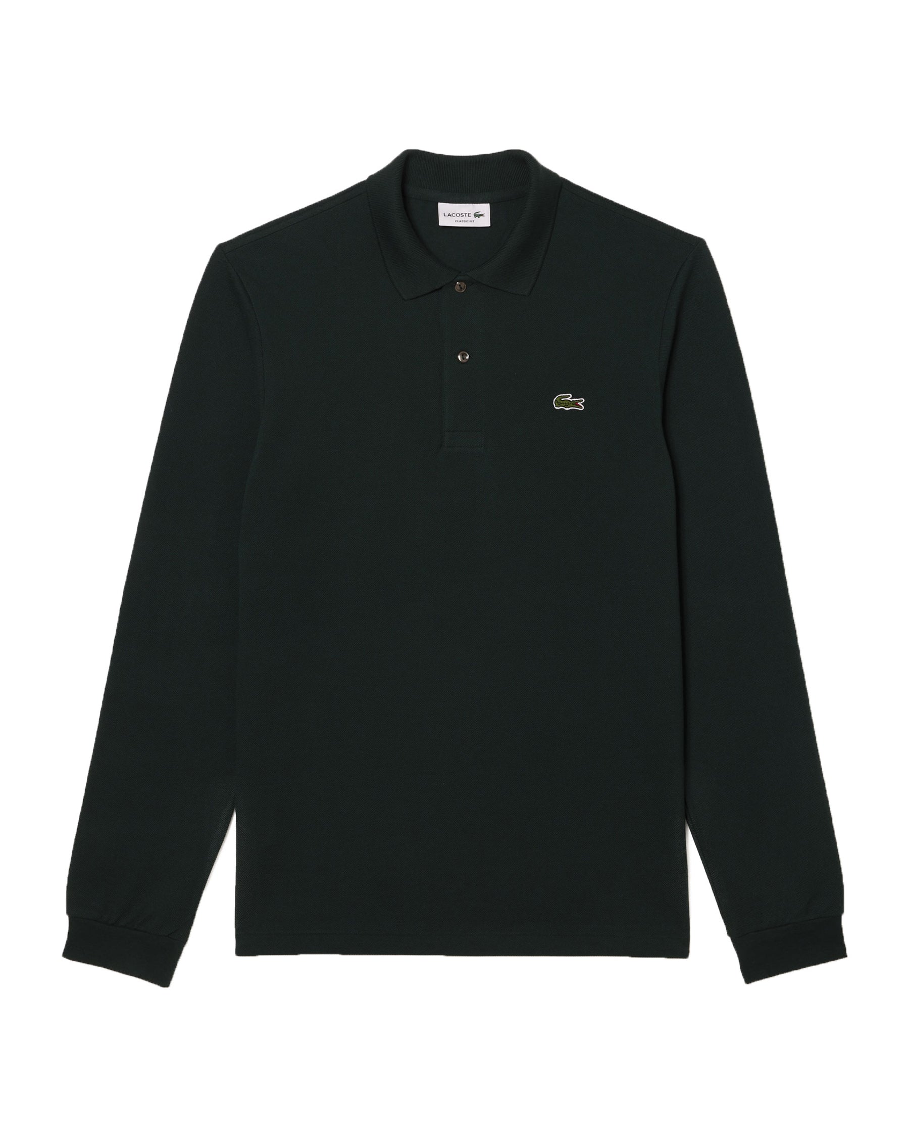 Long Sleeve Polo Shirt Lacoste Dark Green