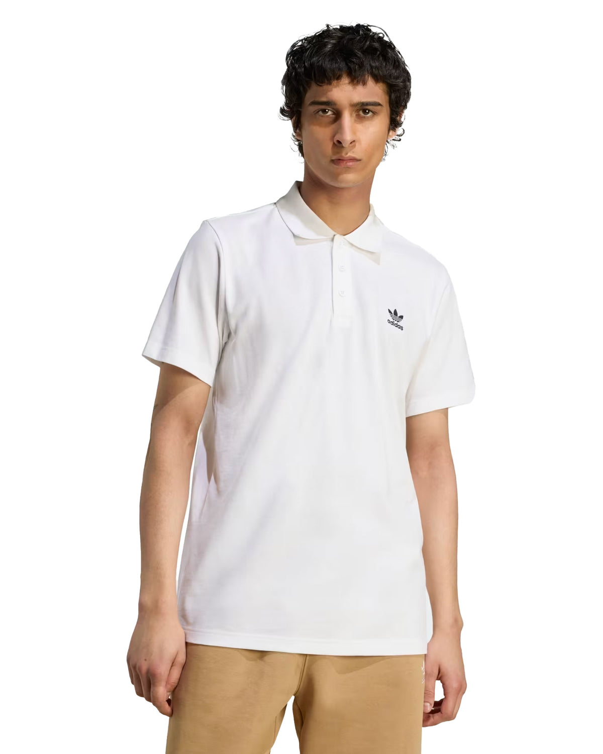 Polo Uomo Adidas Trefoil Essentials Bianca