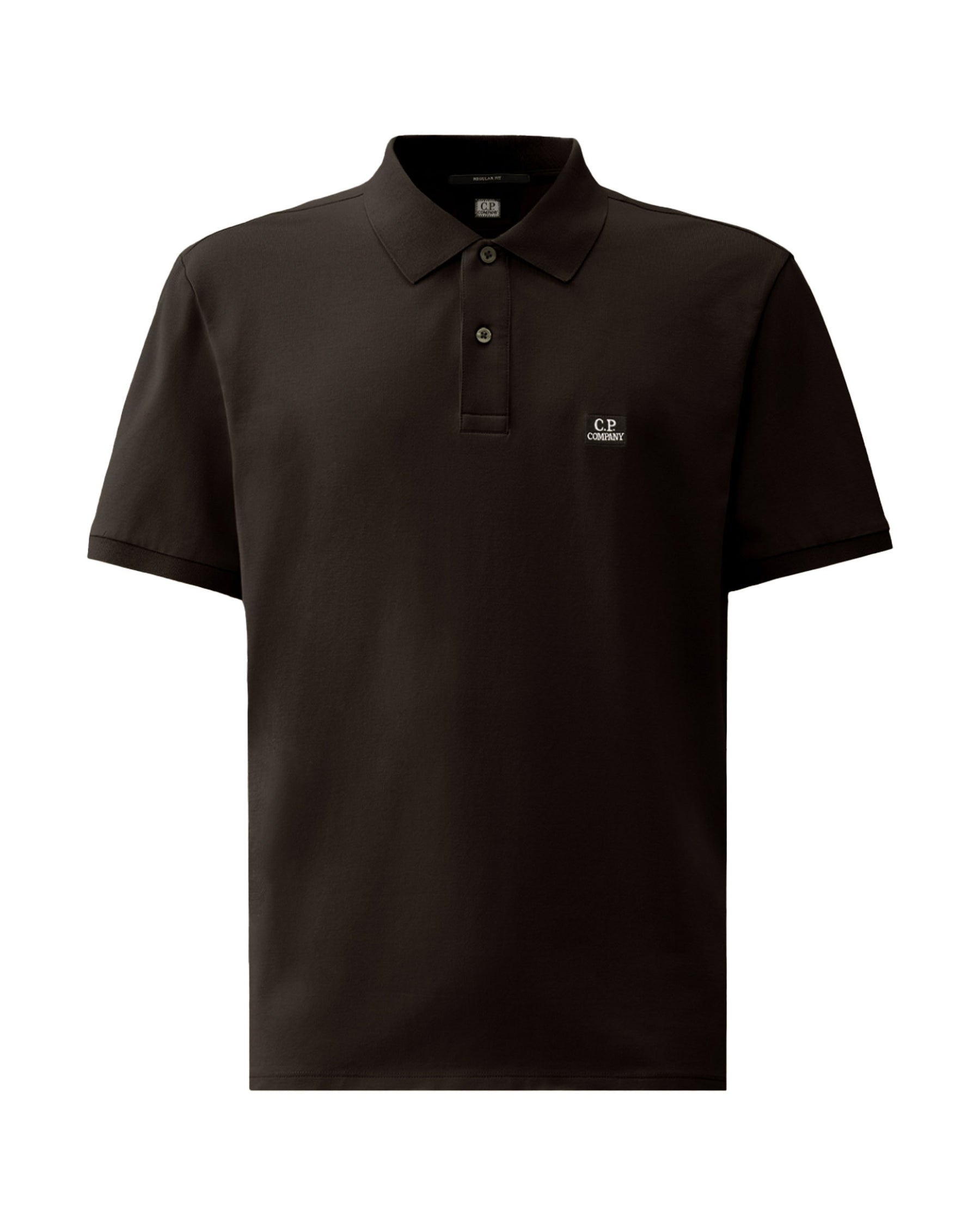 CP Company Stretch Piquet Short Sleeve Polo Black