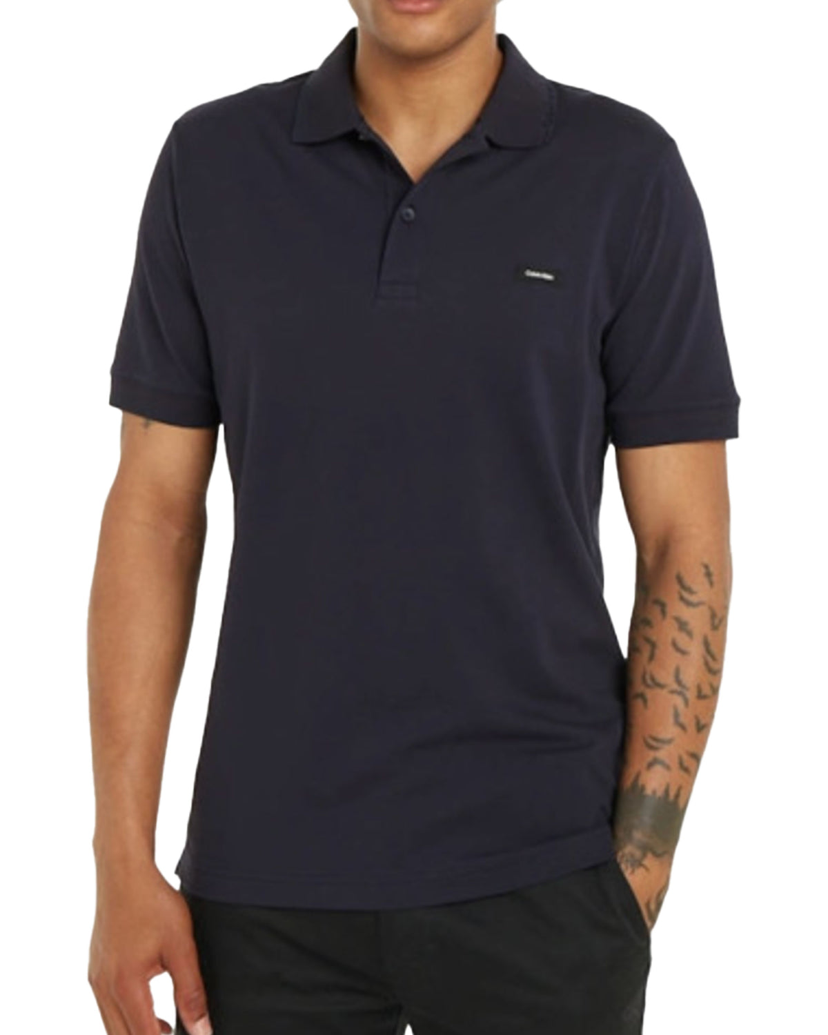 Polo Uomo Calvin Klein Thermo Tech Pique Slim Blu